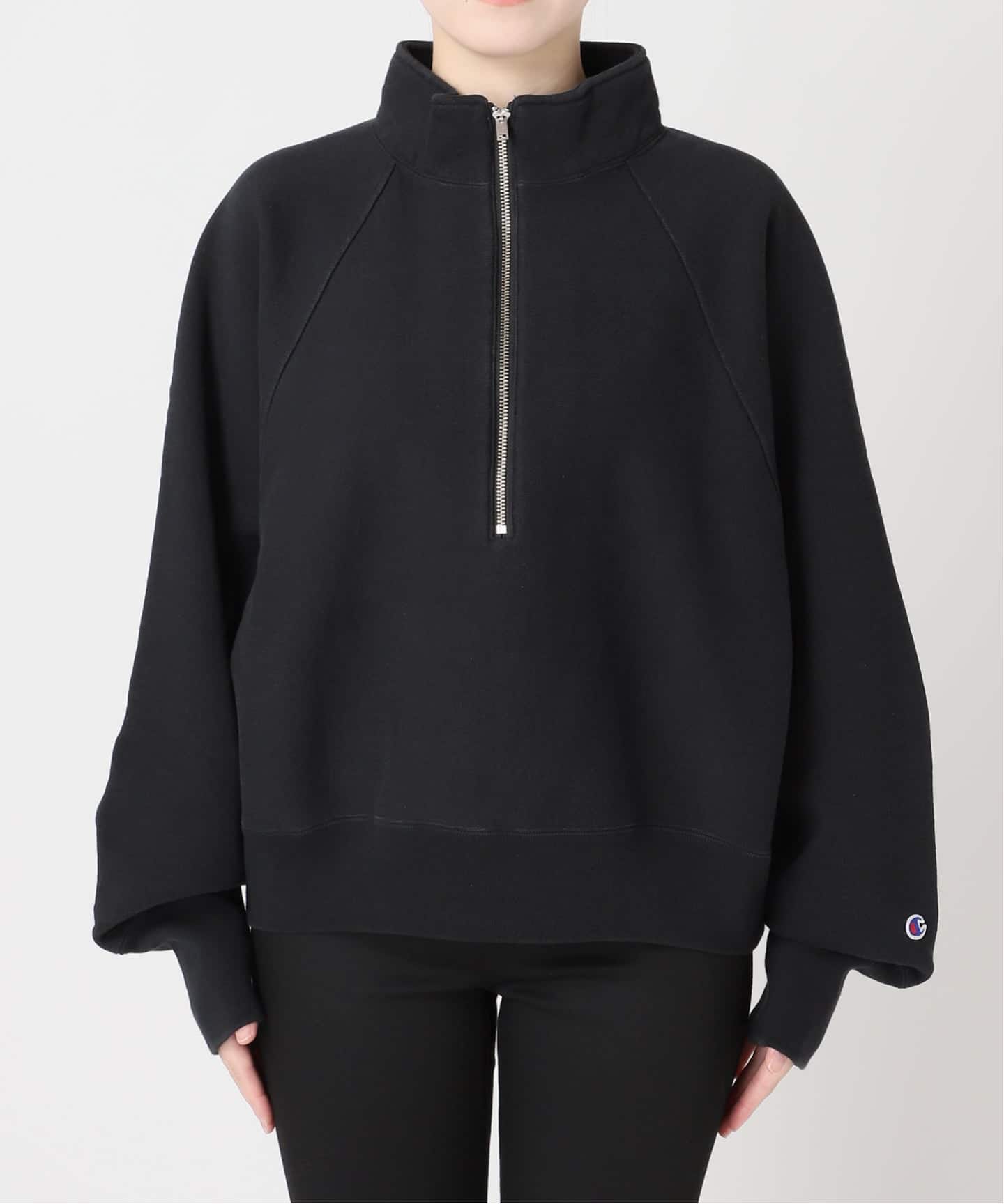 別注【CHAMPION/チャンピオン】for JS ハーフジップスウェット