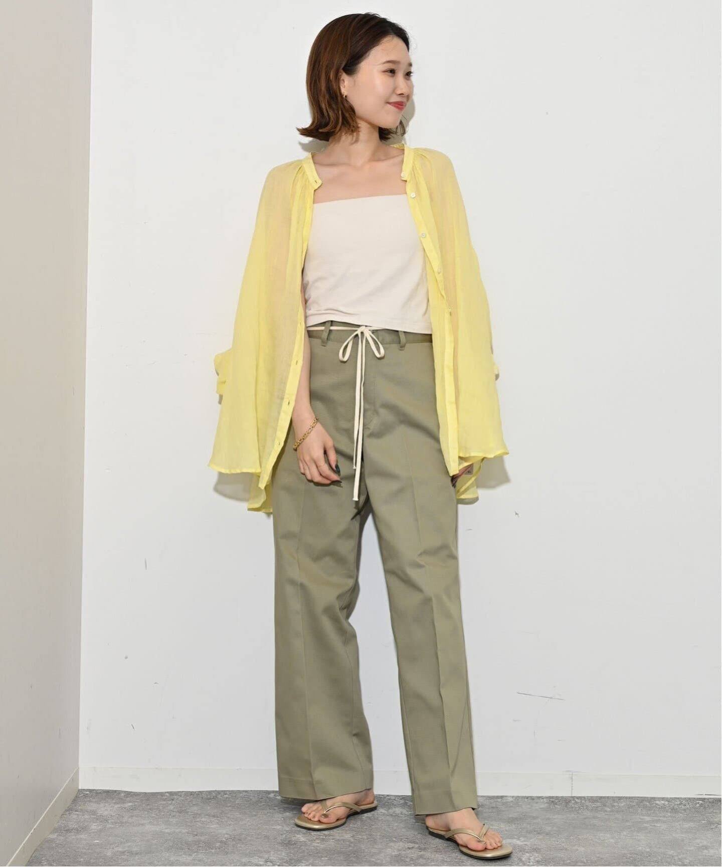 追加》ベア天 ショートキャミソール（カップ付きインナー）｜SLOBE