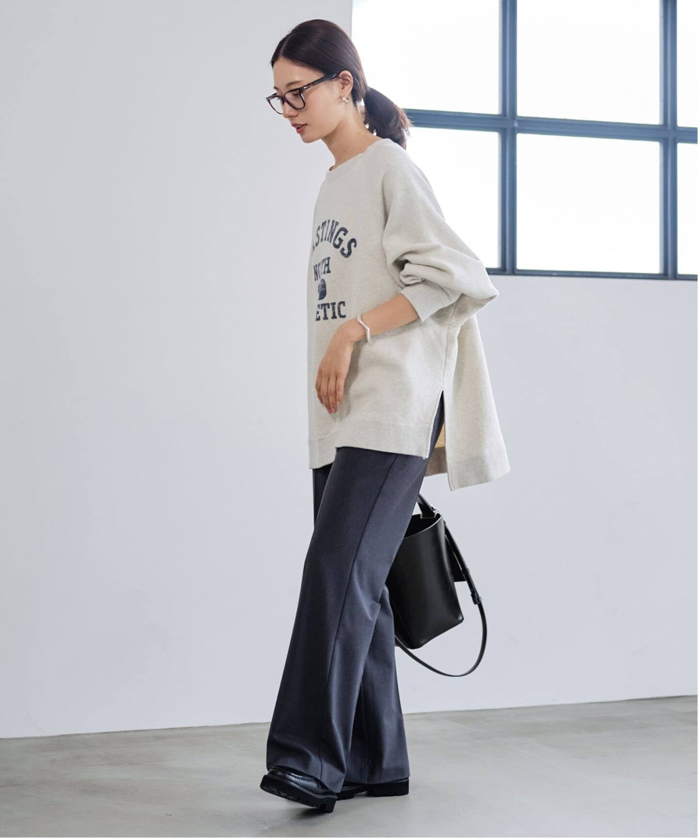 ラグランポンチョプリントスエット（スウェット）｜FRAMeWORK