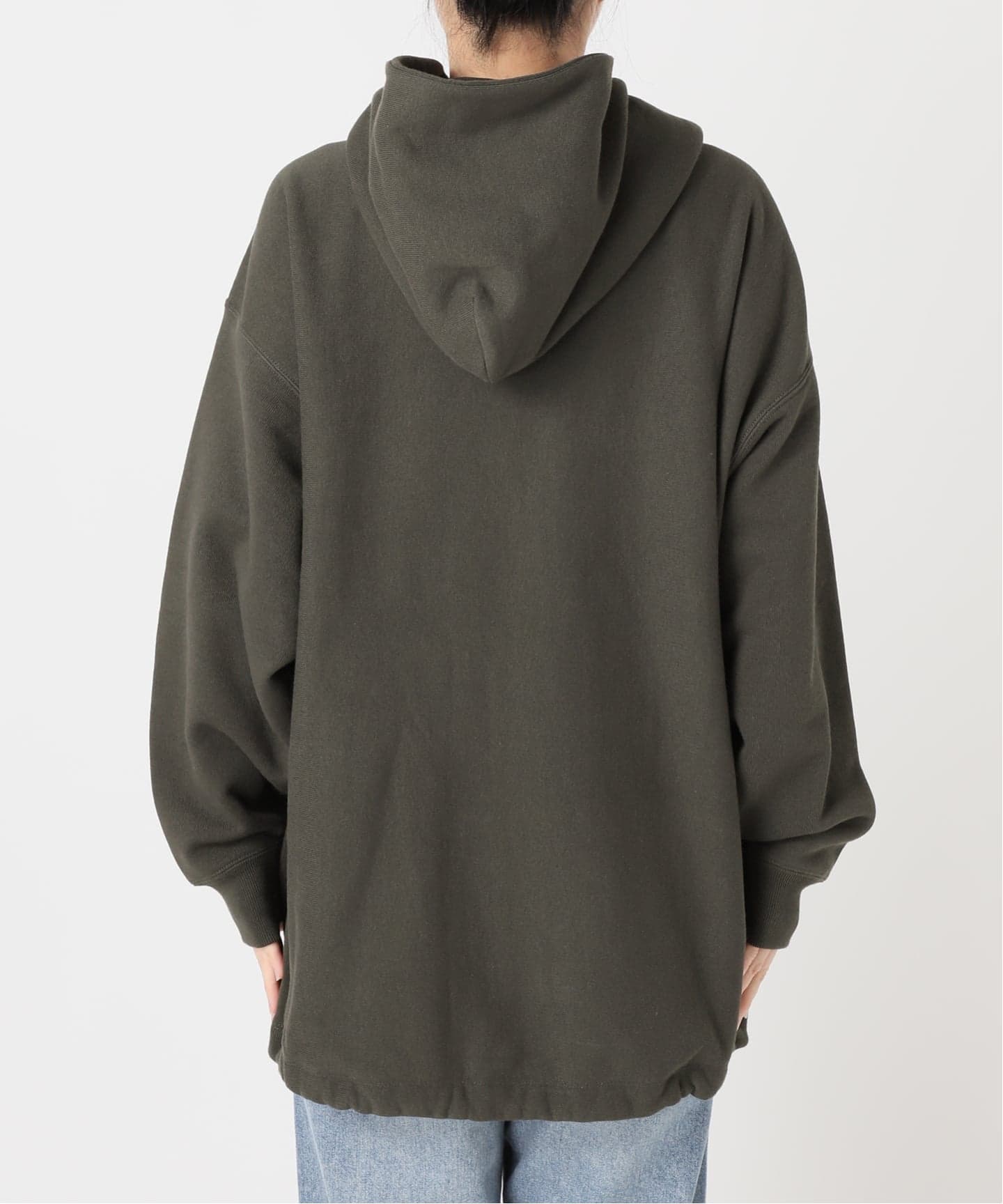 Champion 別注REVERSE WEAVE11.5OZフードハーフジップドロストプル