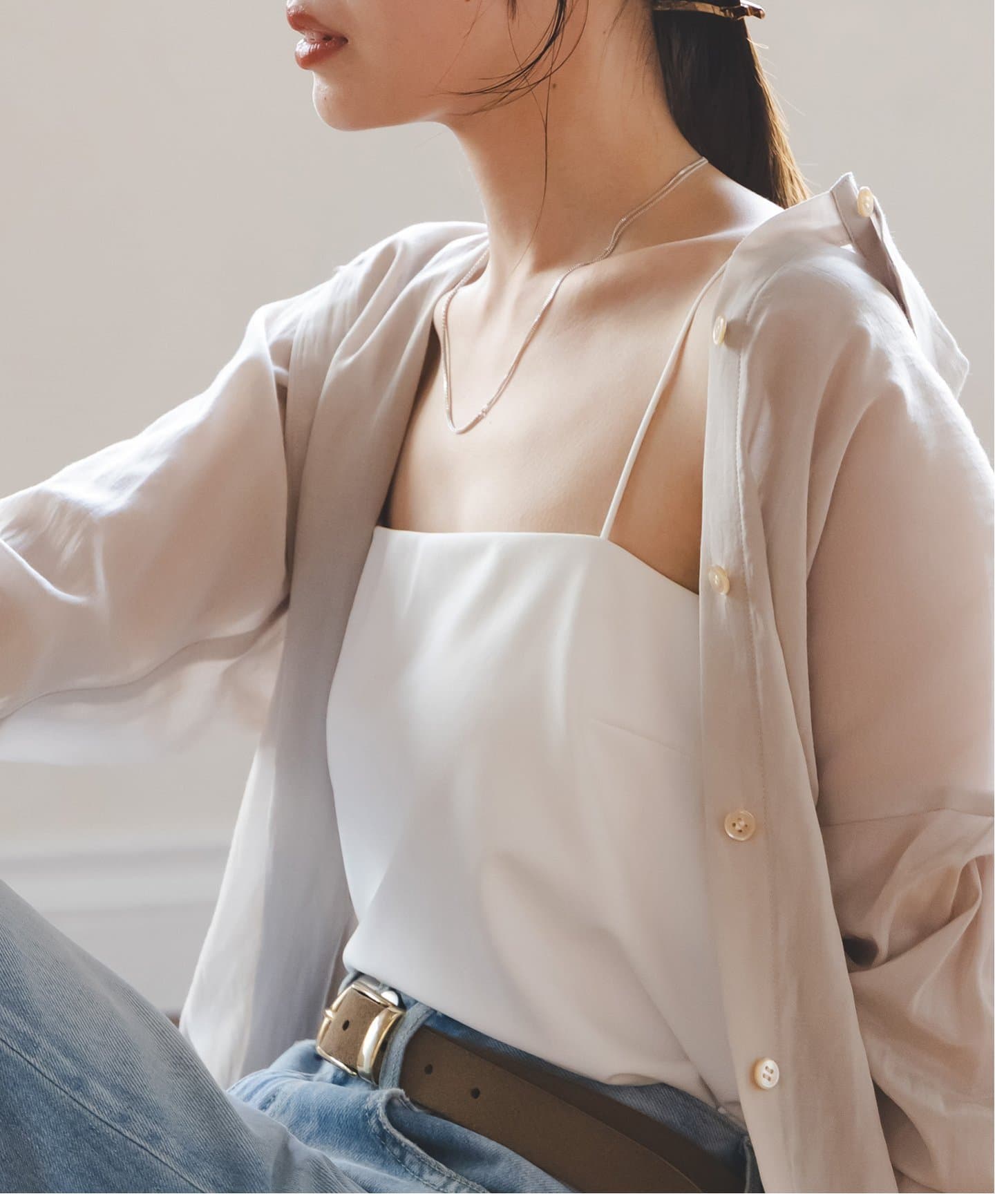 追加2》カップ付きベアラインスイマーキャミ（カップ付きインナー