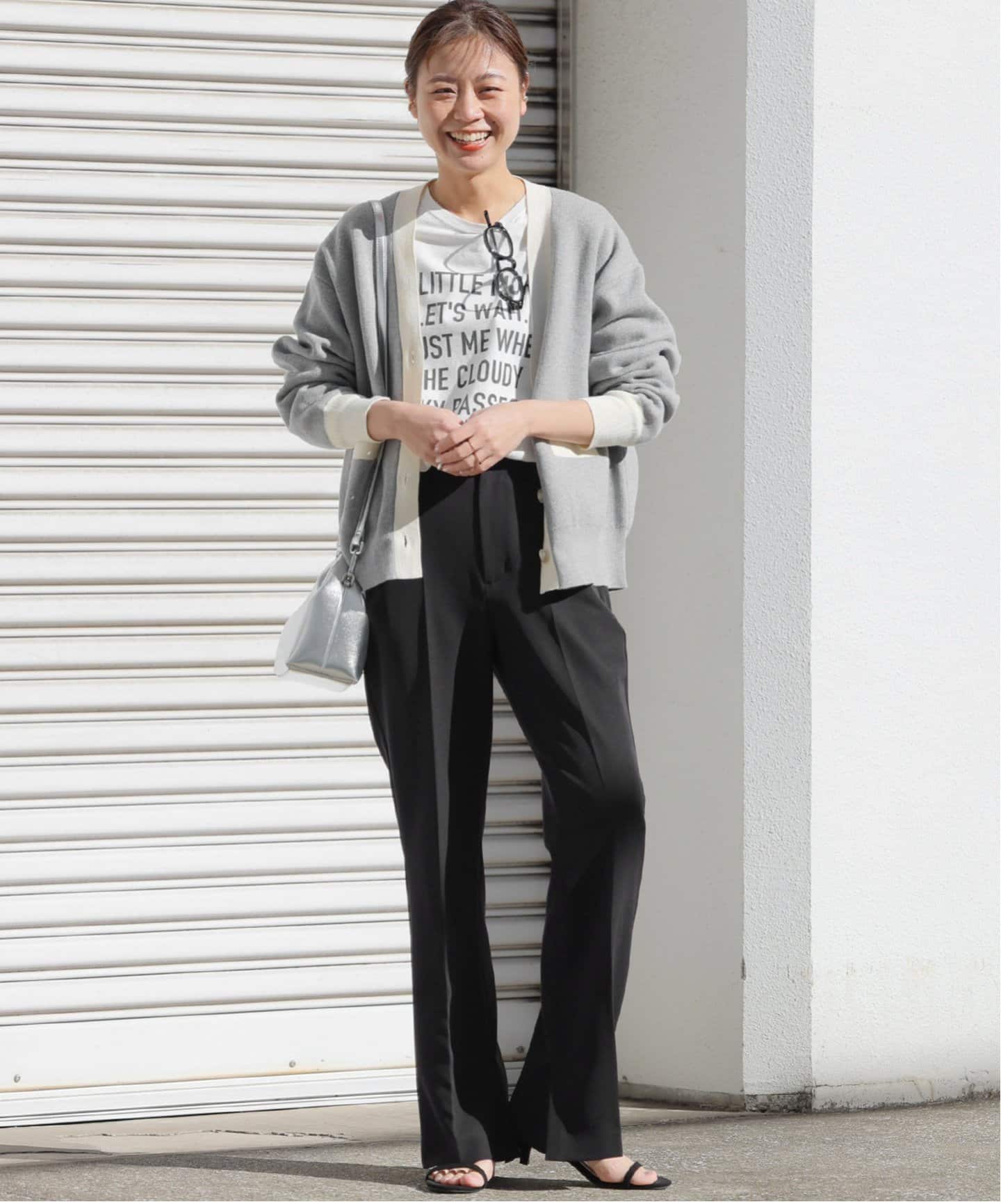 ダブルニットコントラストカーディガン（カーディガン）｜JOURNAL