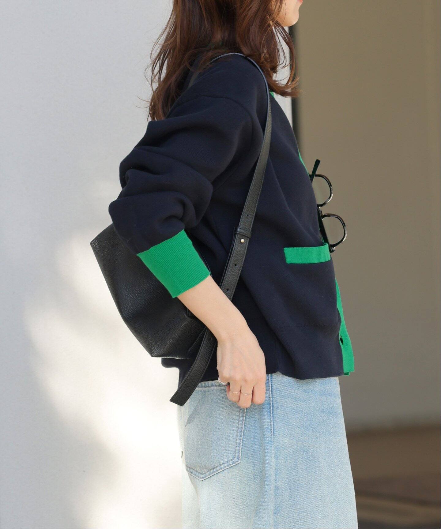 ダブルニットコントラストカーディガン（カーディガン）｜JOURNAL