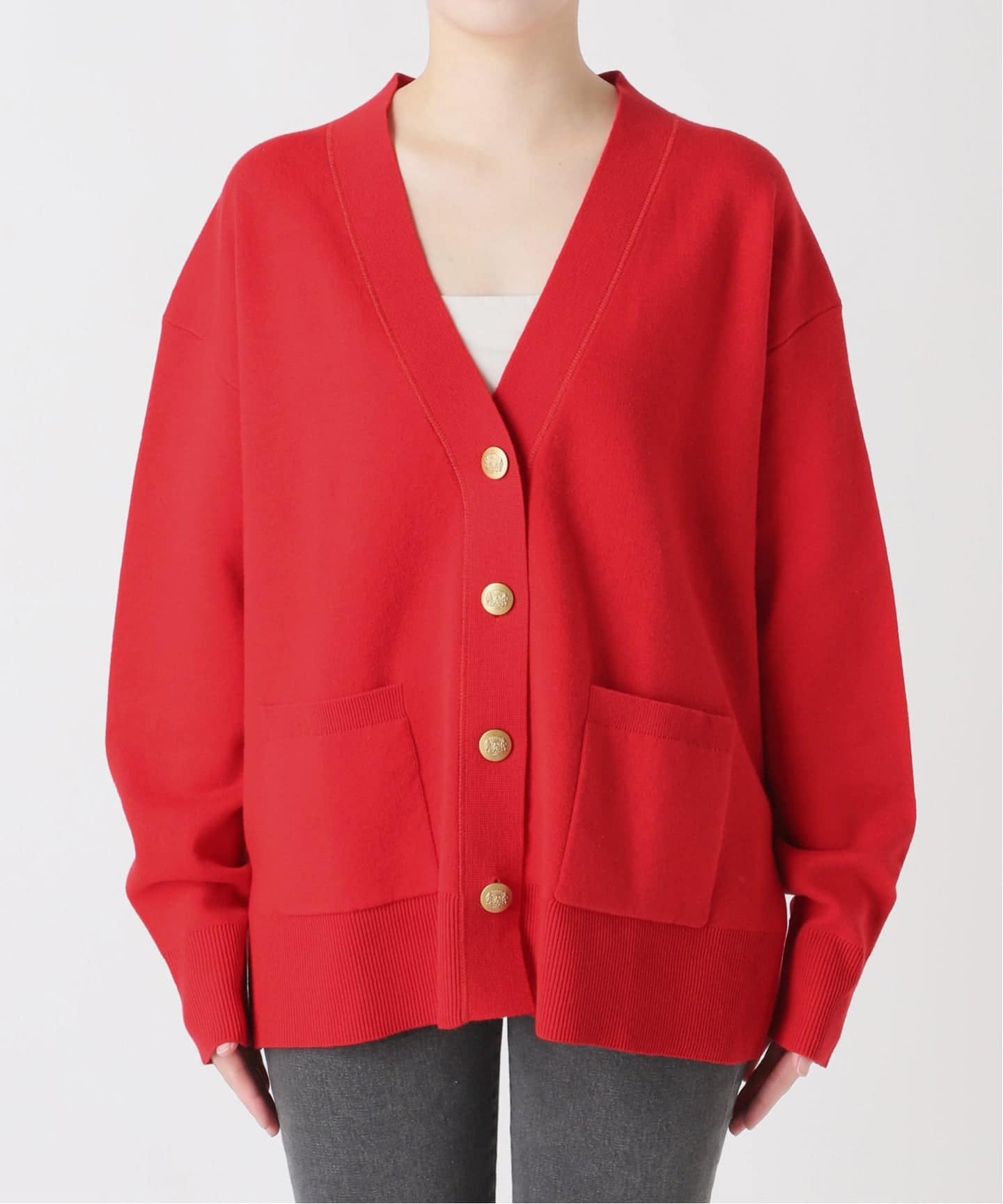 追加3 / 新色》コットンカシミヤミックスダブルニットVネック