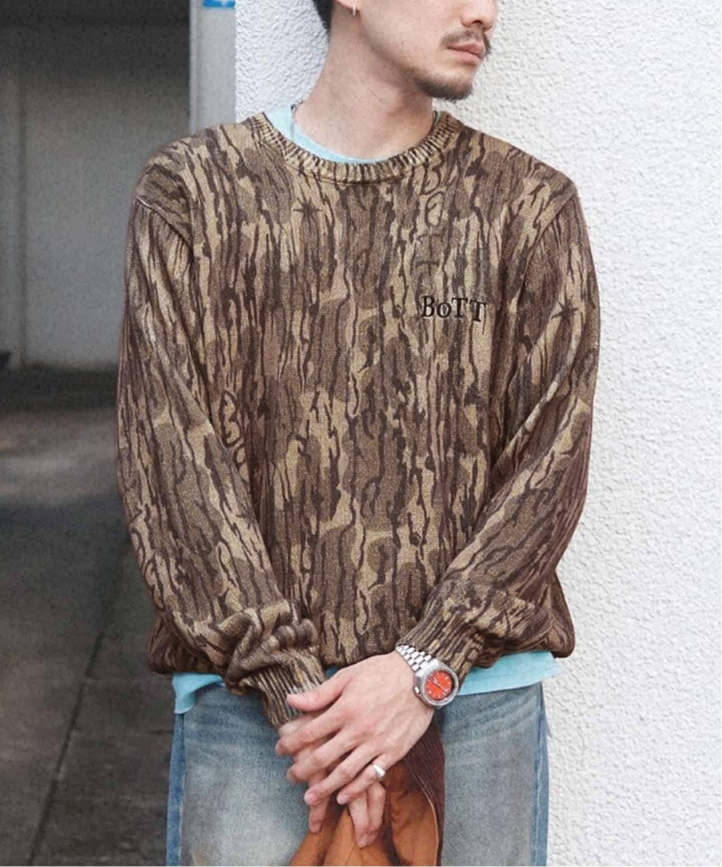 BoTT / ボット Camo Printed Knit（ニット／セーター）｜WISM