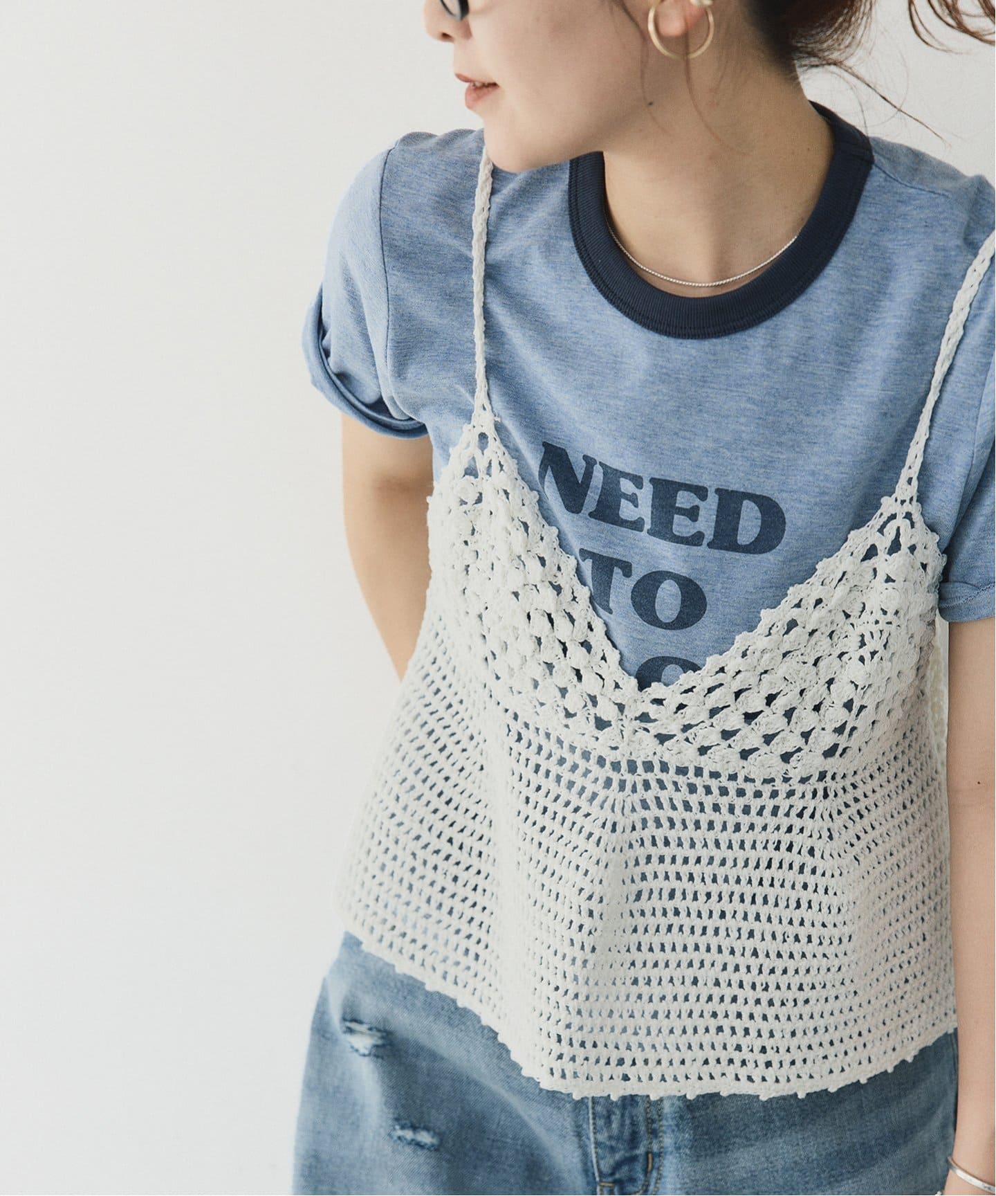 クロシェニットキャミソール（キャミソール）｜Spick and Span