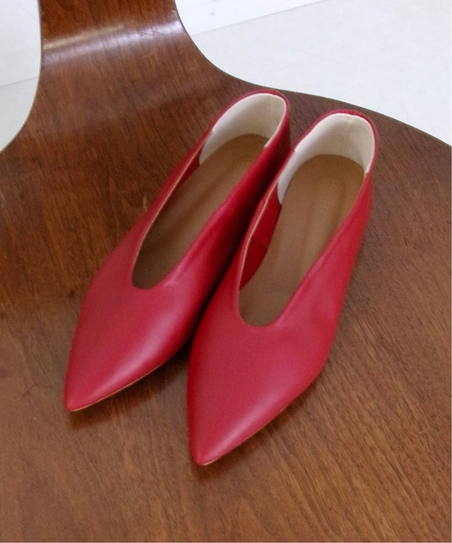 一部WEB限定/追加》BONITAS/ボニータス レザーポインテッドパンプス