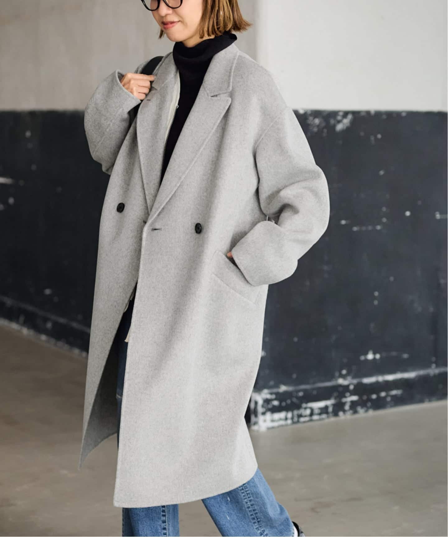 ≪追加≫SUPER160'sダブルブレストコート 4（チェスターコート