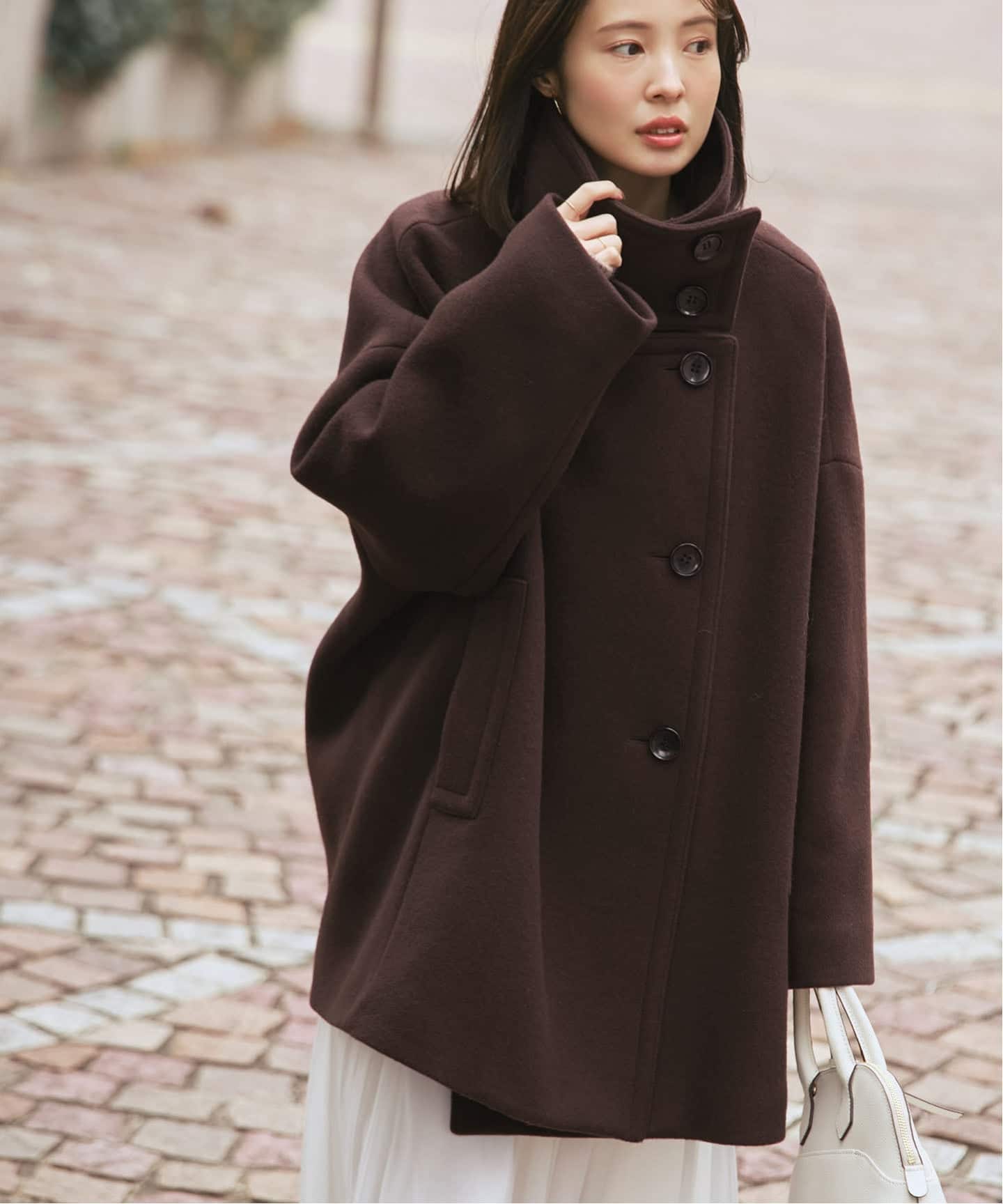 追加・WEB限定カラー》スタンドカラーオーバーコート（その他ブルゾン