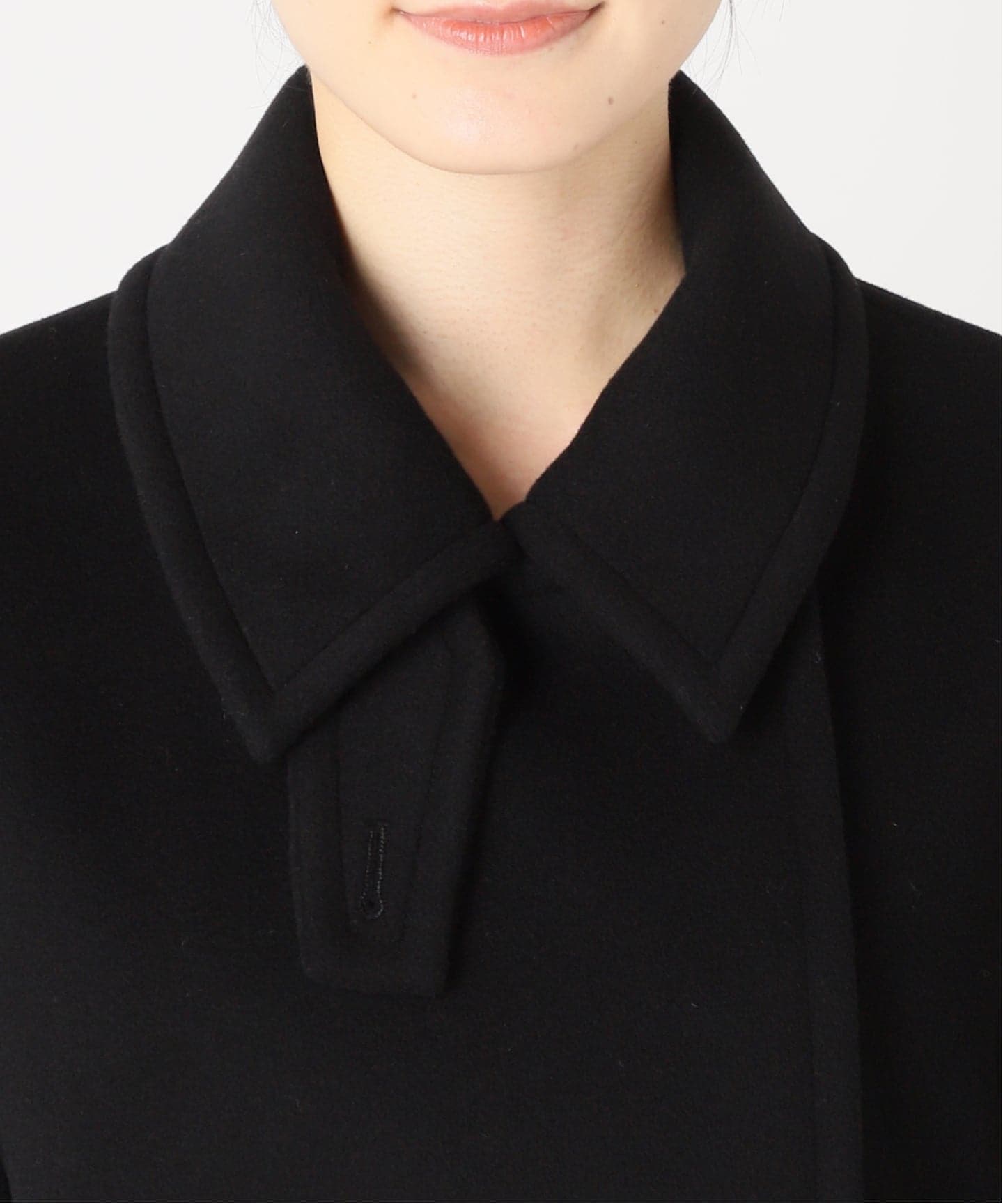 追加》SUPER120/MANTECOステンカラーショートコート（ステンカラー