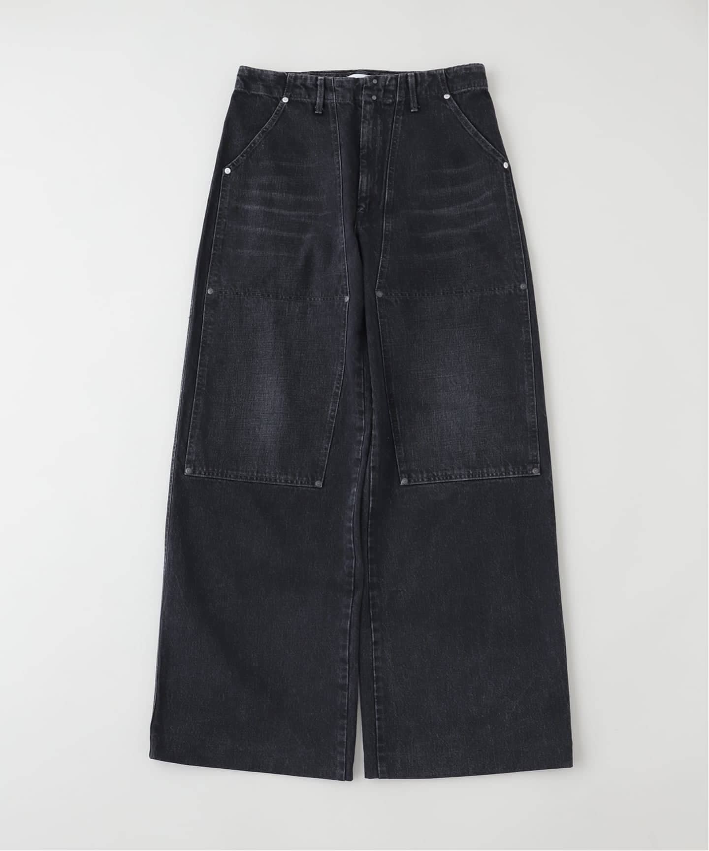 TANAKA / タナカ WORK JEAN TROUSERS-BLACK（デニムパンツ・ジーンズ