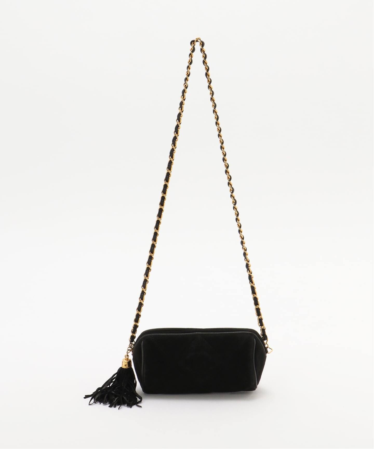 VINTAGE CHANEL/シャネル】 Matelasse タッセルショルダーバッグ suede