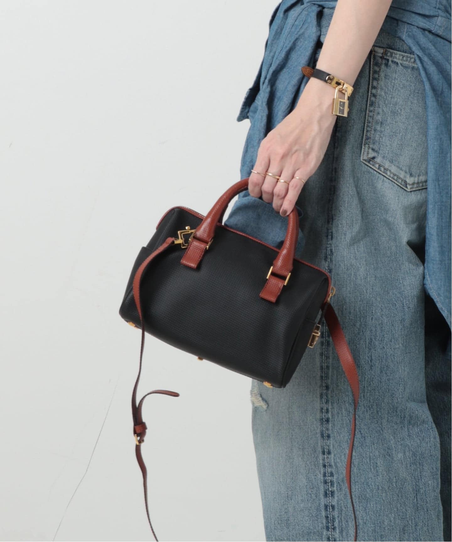 VINTAGE BOTTEGA VENETA/ボッテガ ヴェネタ】ミニボストンバッグ 2way