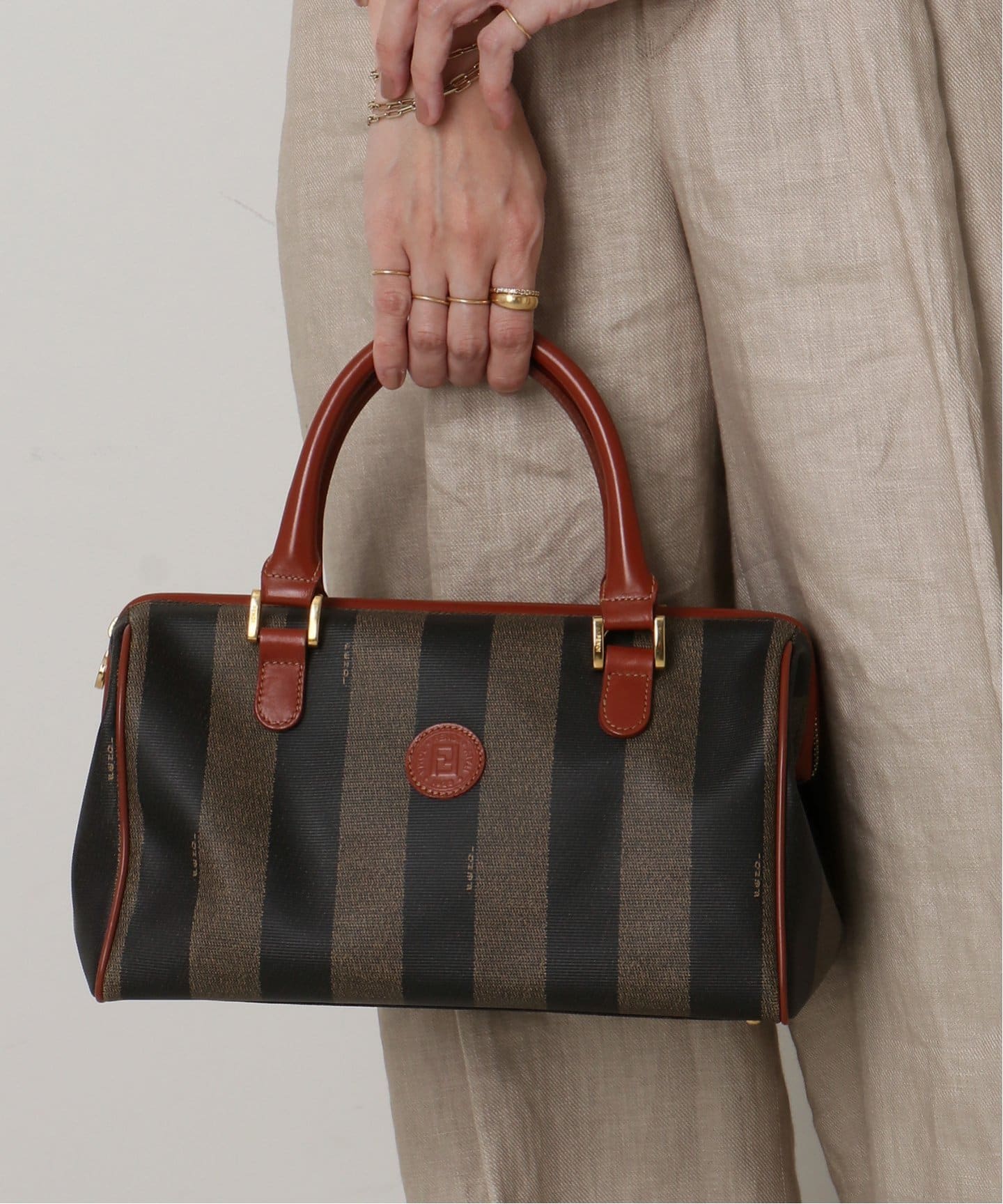 VINTAGE FENDI/フェンディ】Pequin ボストンバッグ（ボストンバッグ