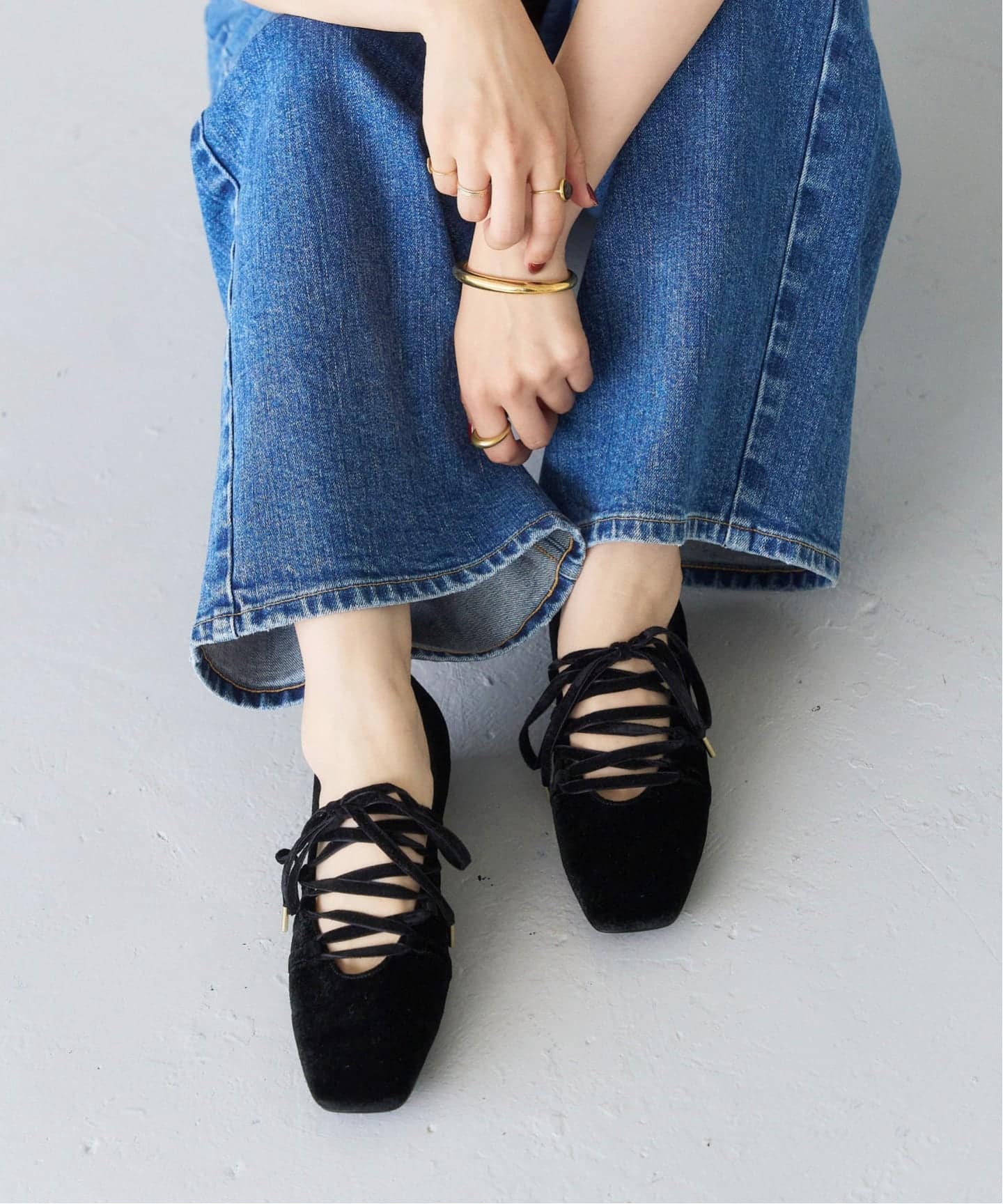 追加》3cmスクエアレースアップパンプス（パンプス）｜LE TALON（ル