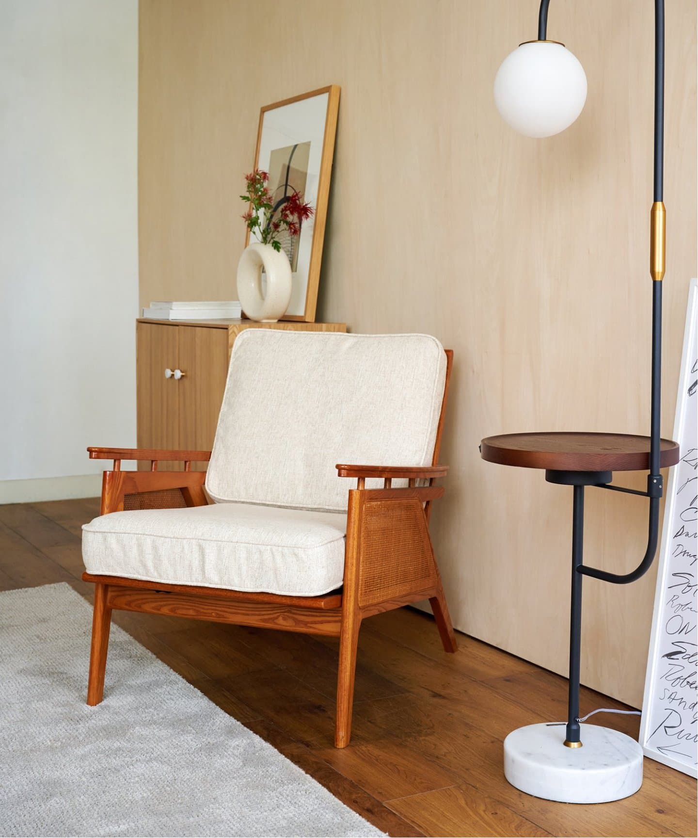 大型商品》WICKER LOUNGE CHAIR (IV) ウィッカーラウンジチェア