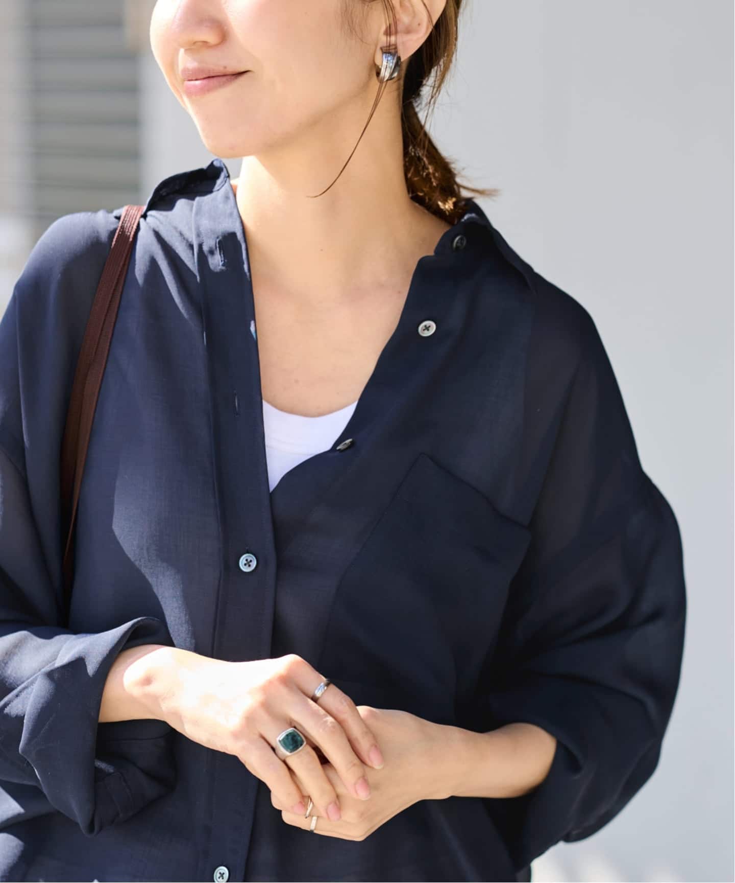 ≪手洗い可 / 予約≫シアービエラドロストレギュラーシャツ（シャツ