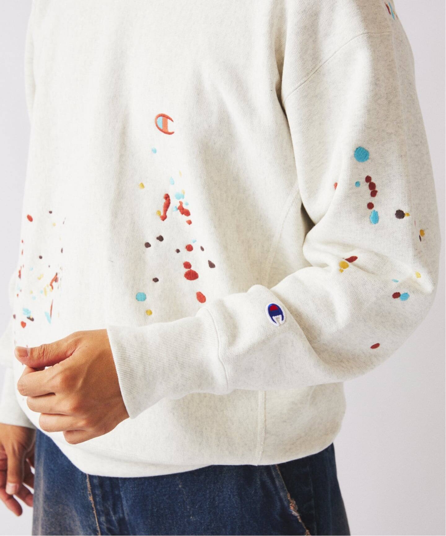 CHAMPION / チャンピオン 別注 R/W 刺繍スプラッシュ スウェット