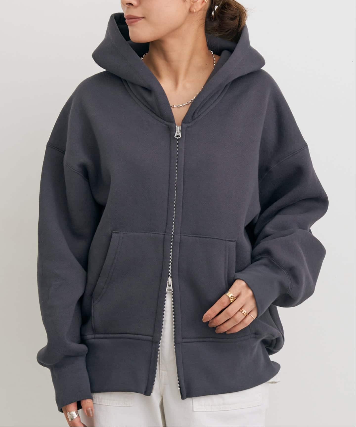 AMERICANA/アメリカーナ】 WIDE FULLZIP HOODIE（パーカー）｜L
