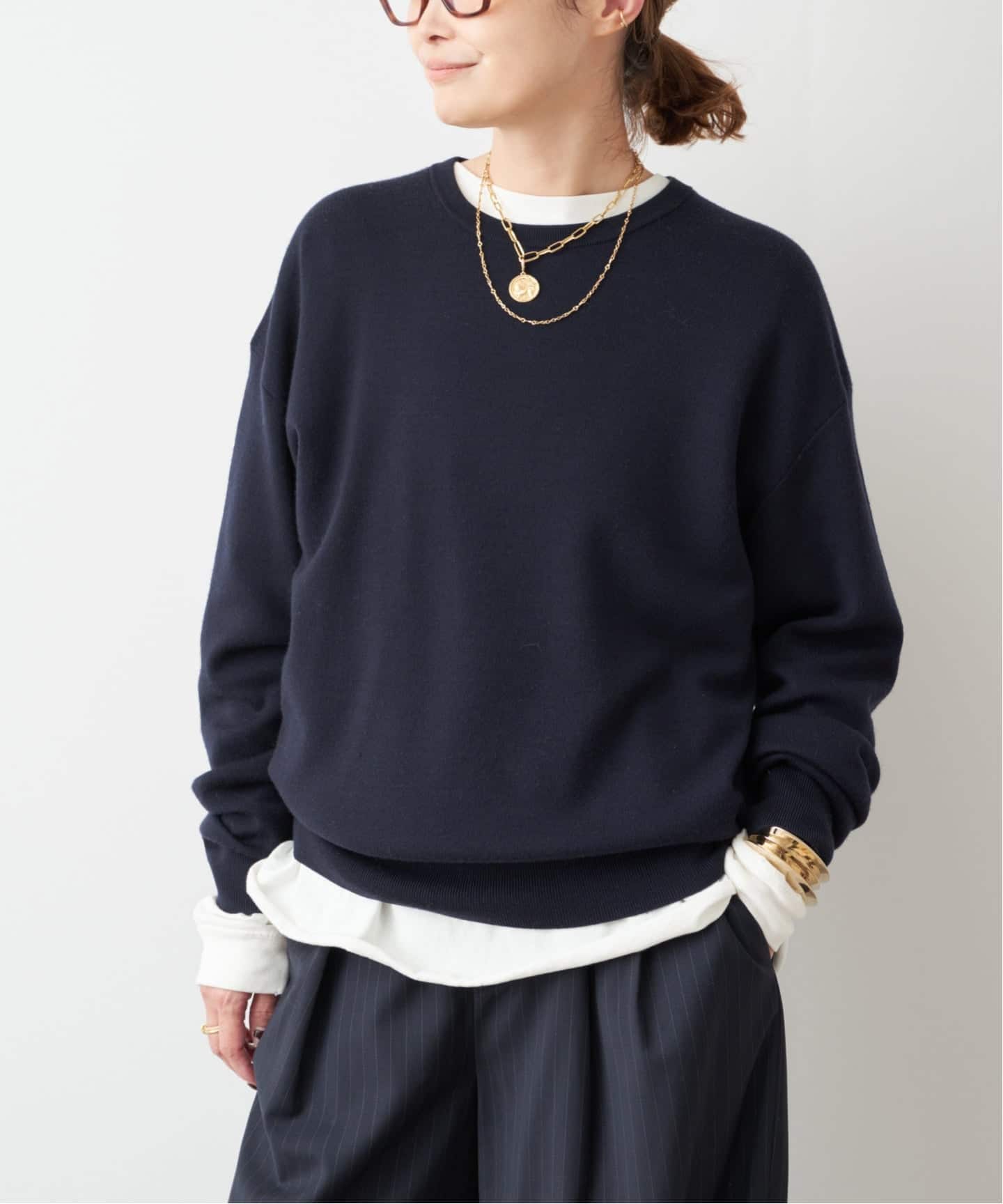 Washable Wool クルーネック プルオーバー（ニット／セーター