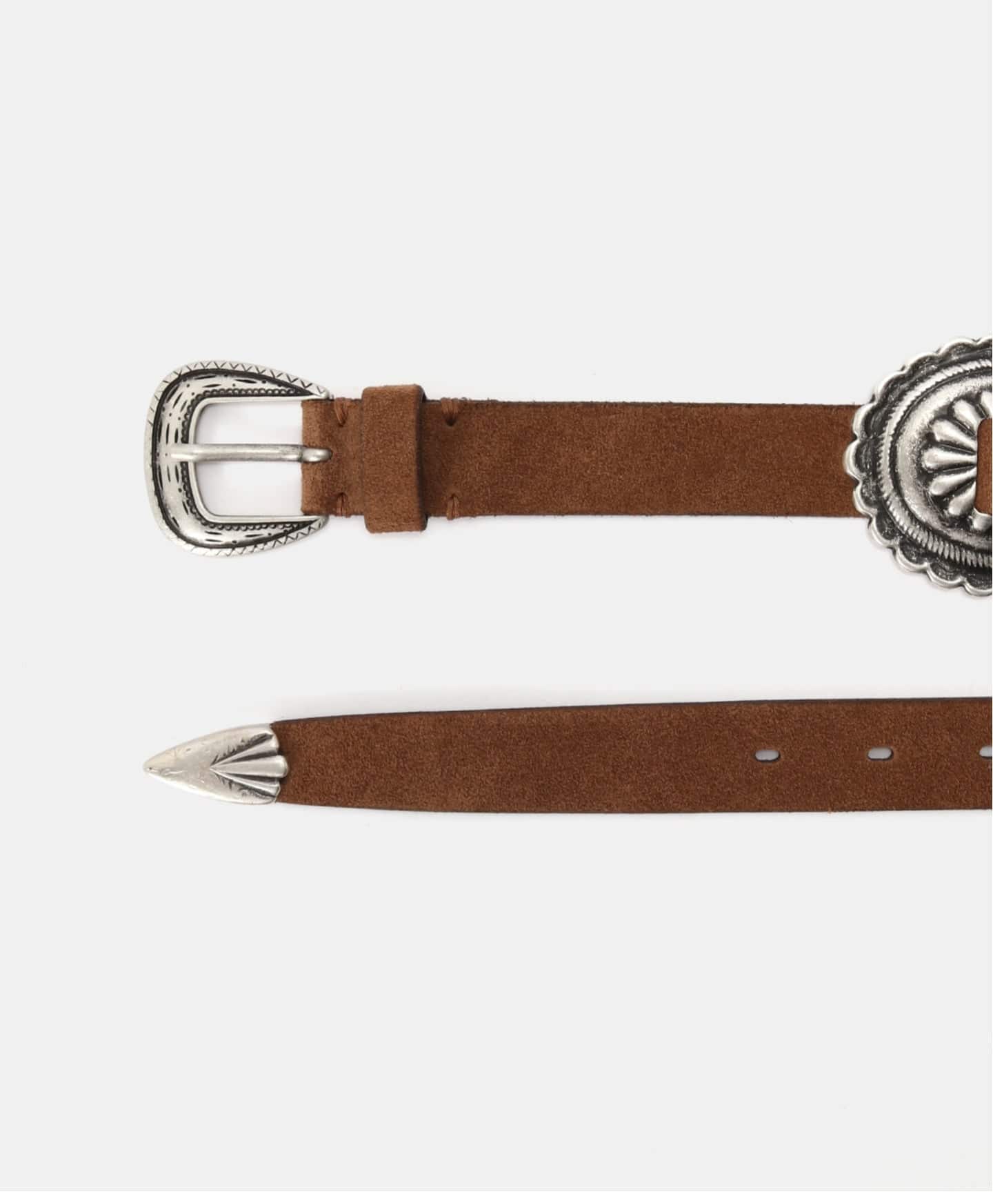PUNTOVITA/プントヴィータ】 BROWN CONCHO BELT（ベルト）｜L