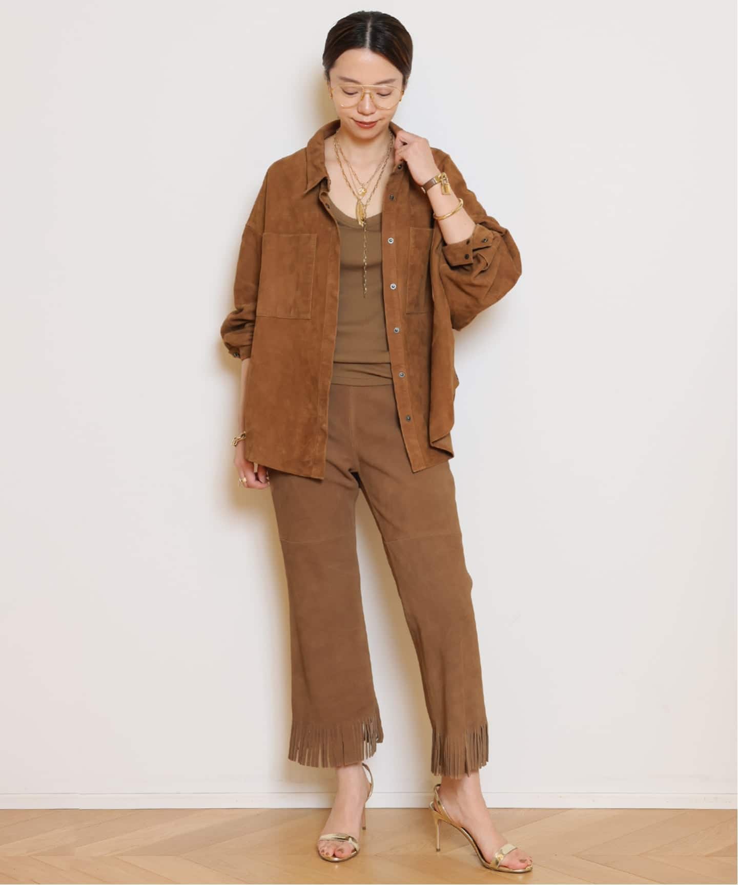 予約》【OneTeaSpoon/ワンティースプーン】SUEDE DARIA シャツ