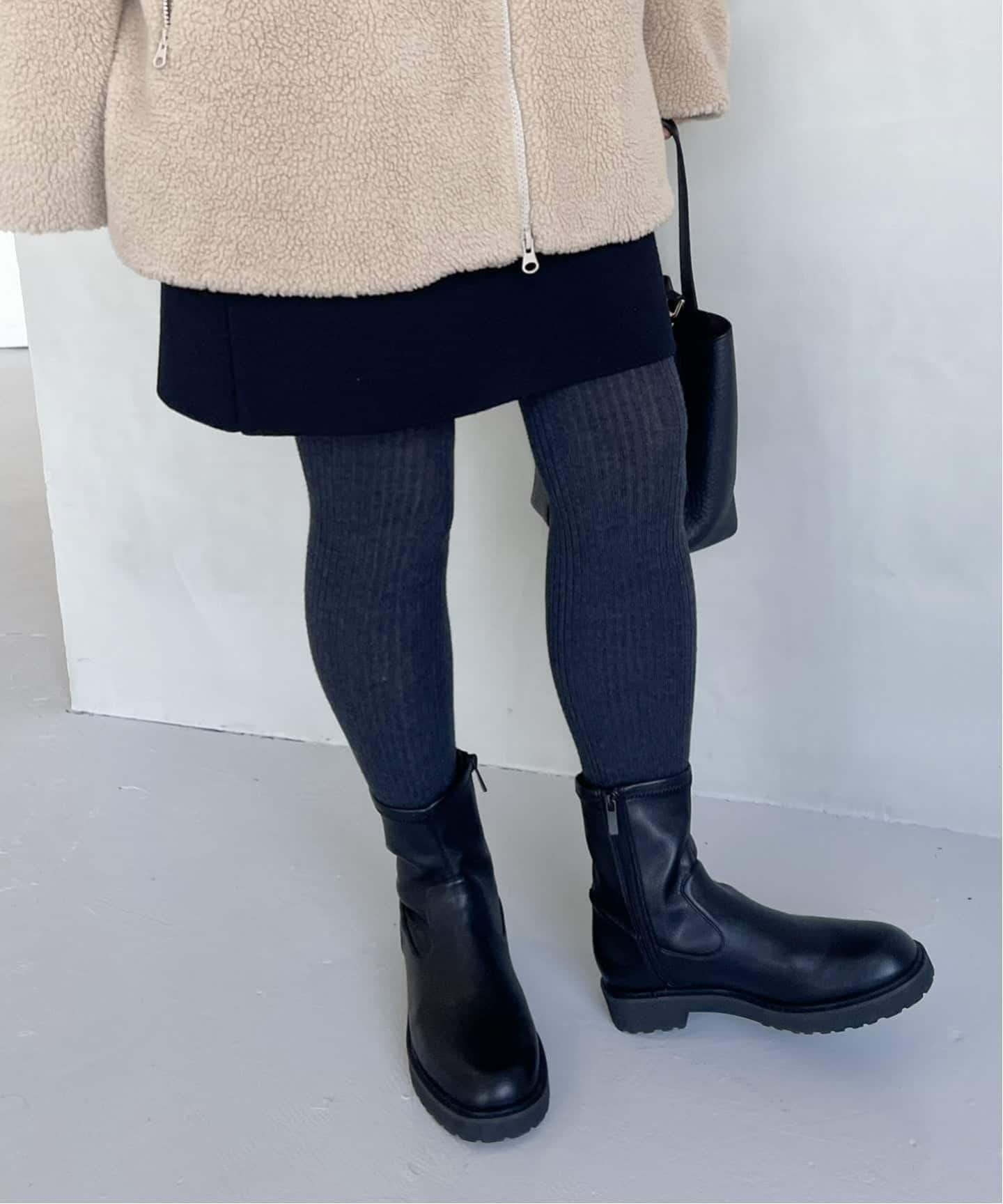 追加6》3.5cmトラックソールフィットショートブーツ（ブーティ