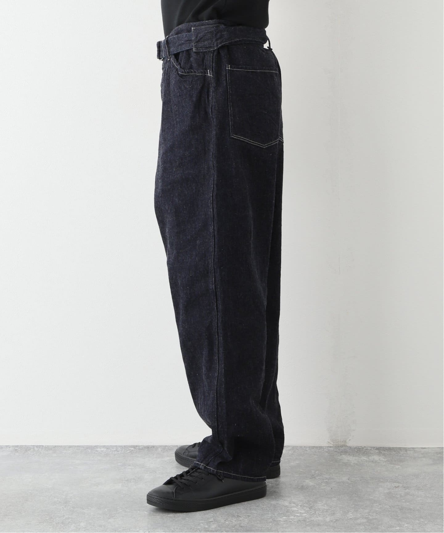 COMOLI ベルテッドデニム 23AWサイズ3 ブラック COMOLI ベルテッド