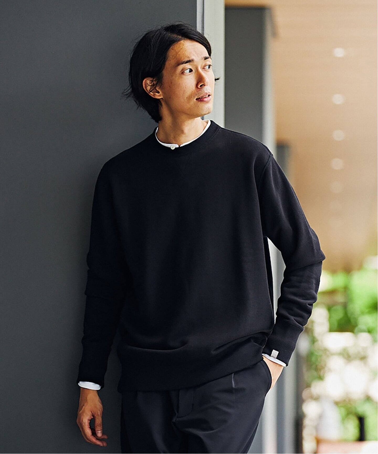 LOOPWHEELER for LOWERCASE】ライトツリウラケ ルーズフィット