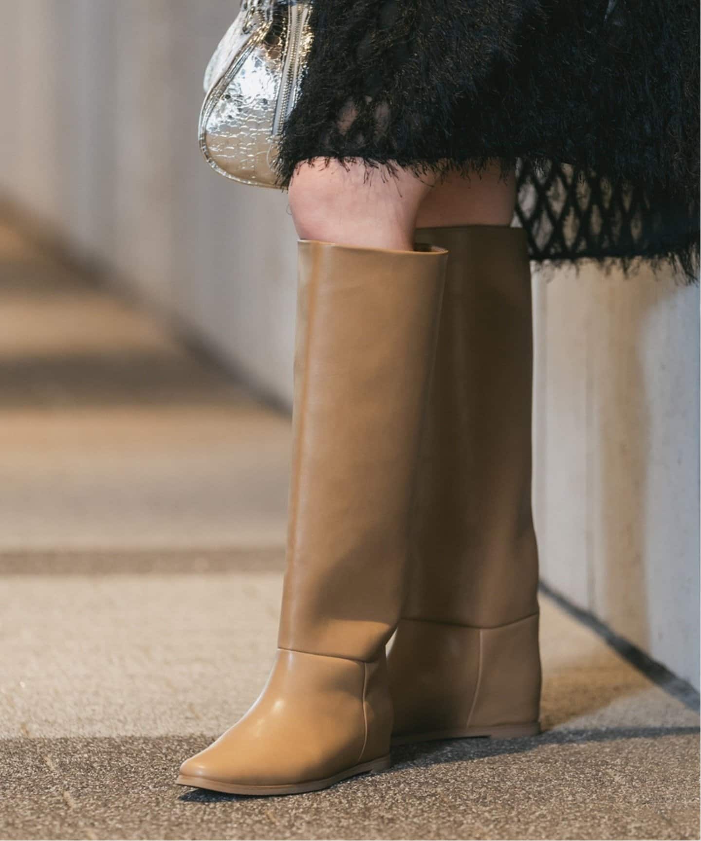 追加5》2cmワイドシャフトロングブーツ（ロングブーツ）｜LE TALON（ル