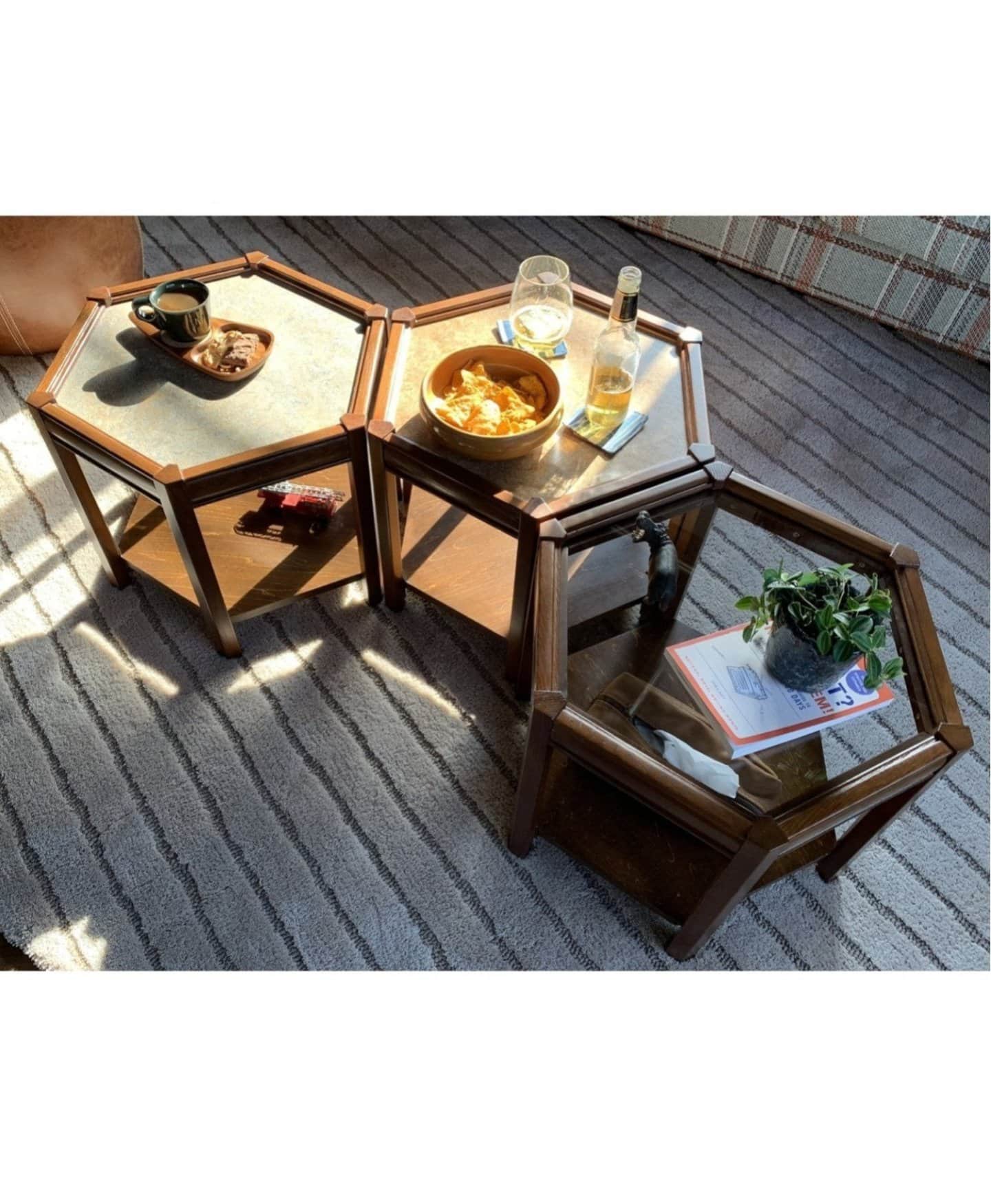 BROOKS HEXAGON TABLE ガラス ブルックスヘキサゴンテーブル（テーブル