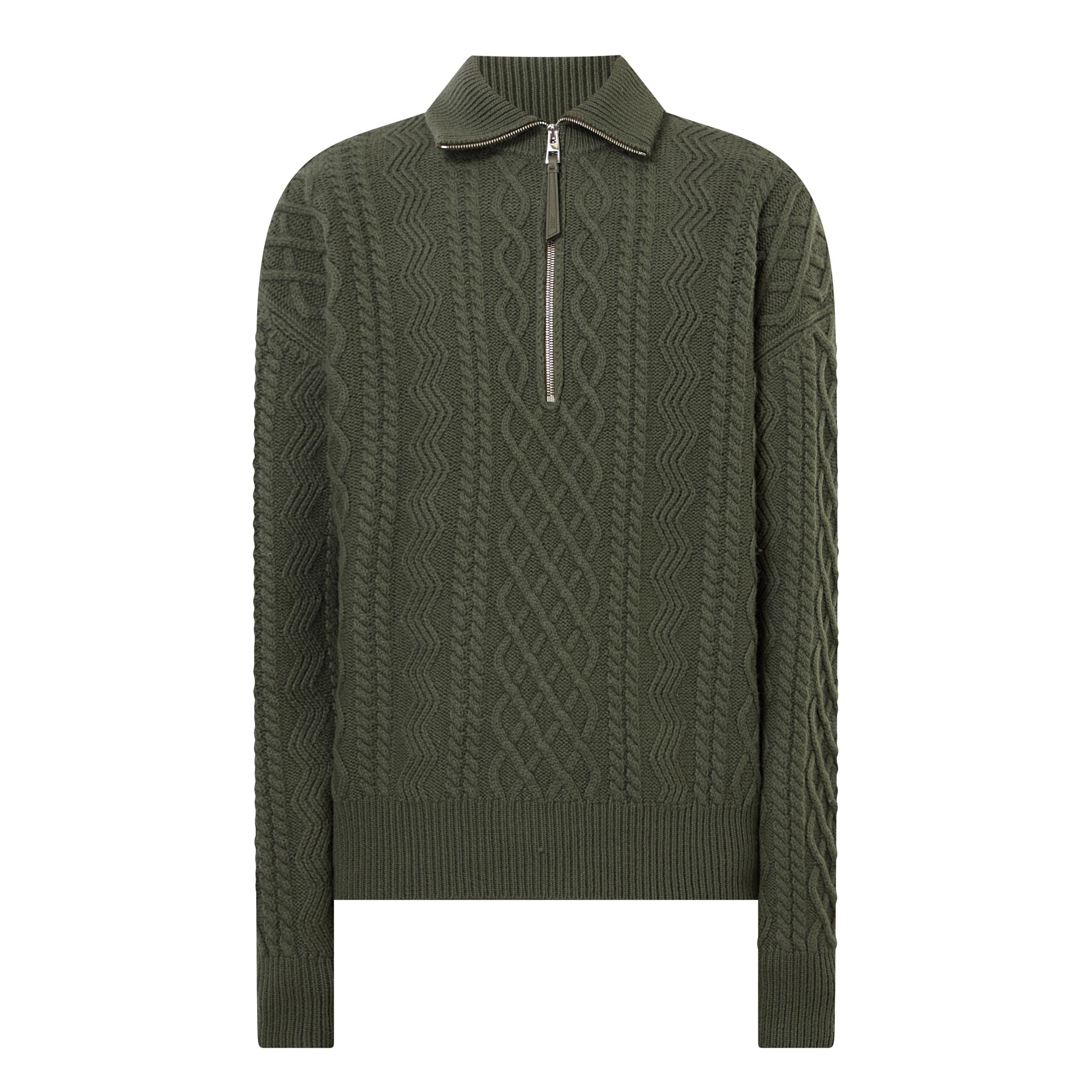 LOEWE Cable Knit Half-Zip Sweater