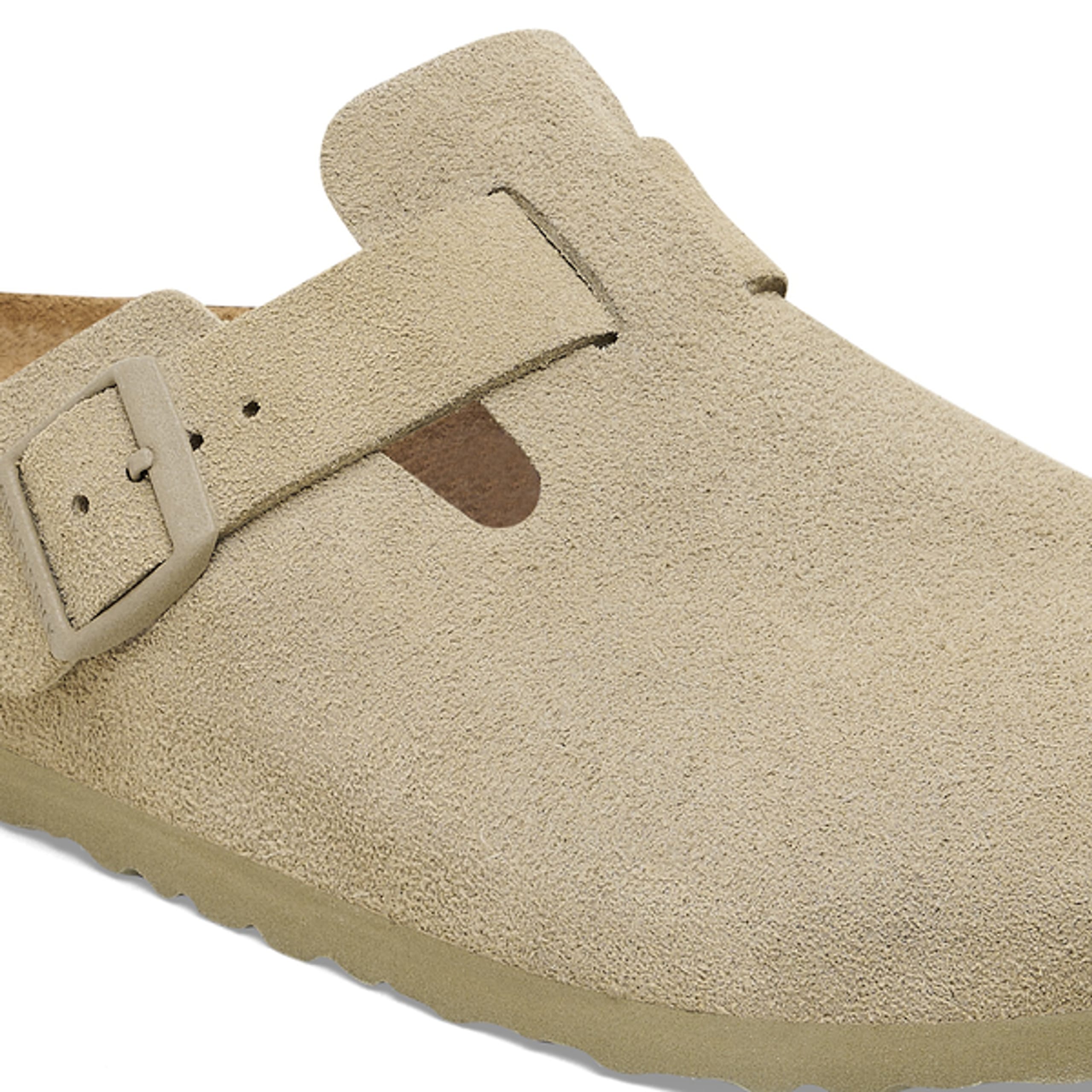 Birkenstock - Boston Suede - Schoenen - Faded Khaki