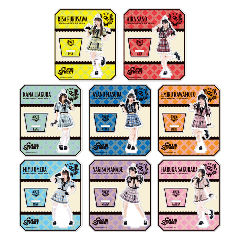 CUTIE STREET メンバー別アクリルスタンド（チェック柄衣装ver