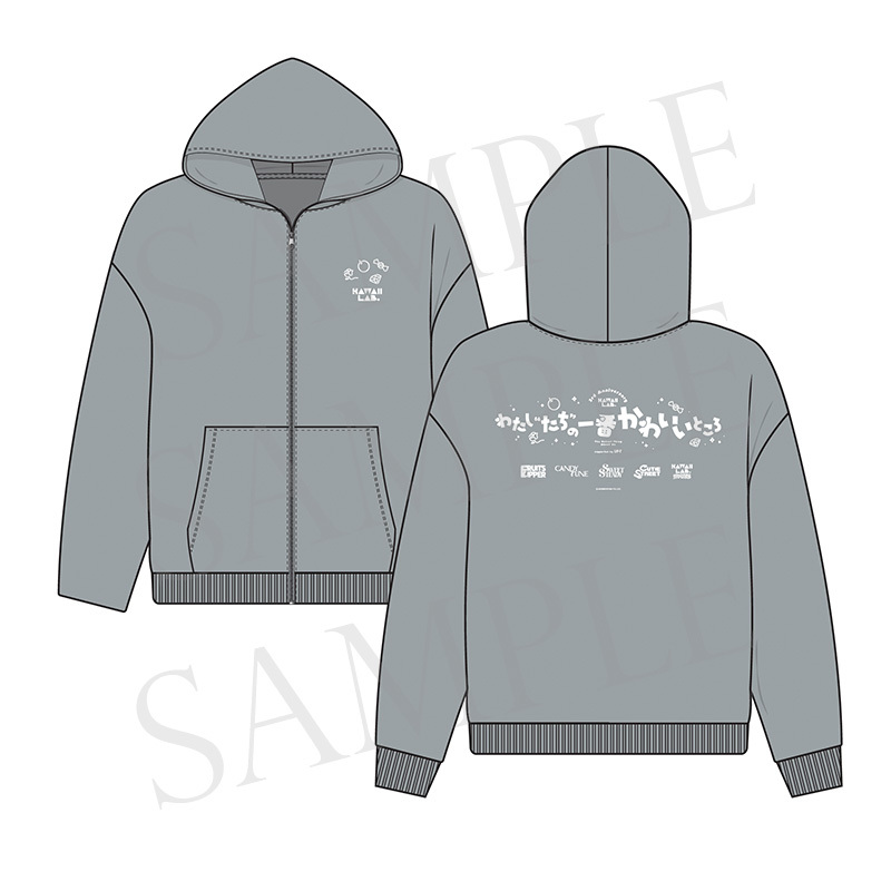 KAWAII LAB. 3rd Anniv. SP LIVE ジップアップパーカー GRAY