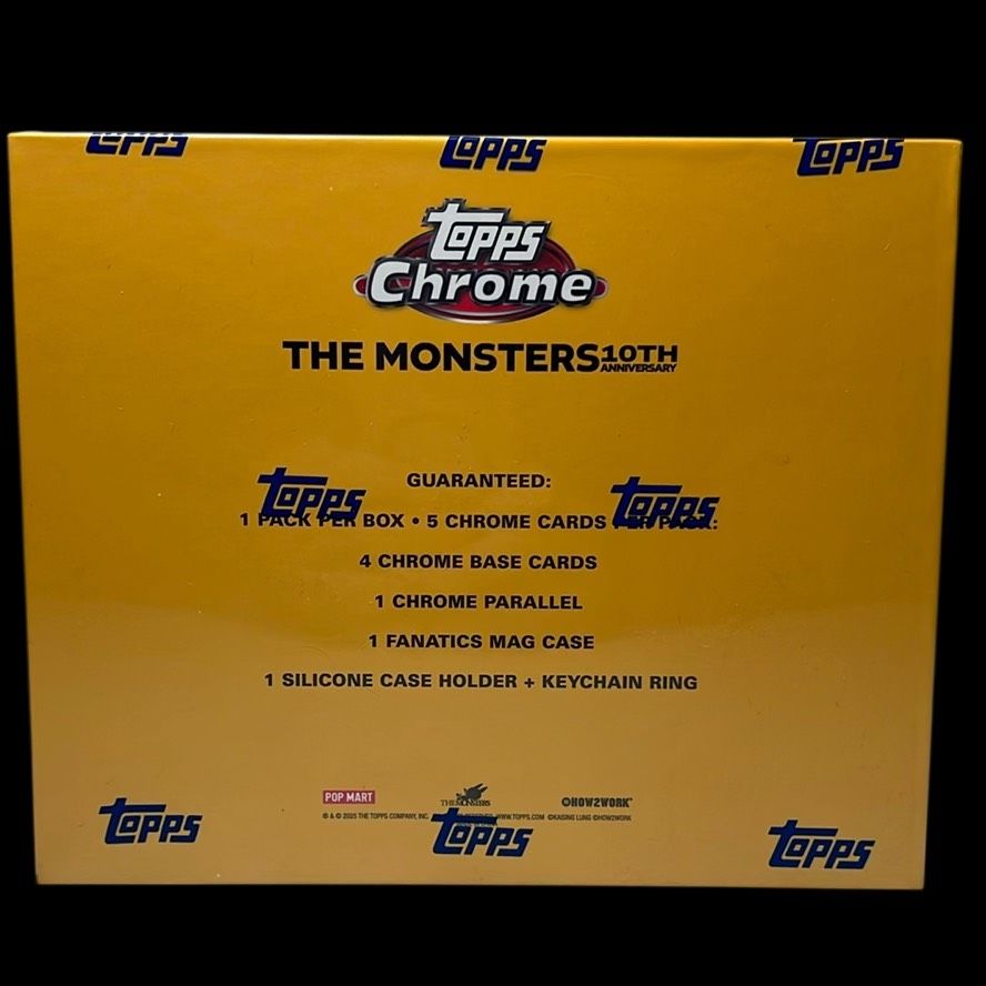 2025 Topps Chrome Labubu The Monsters 10th Anniversary Box