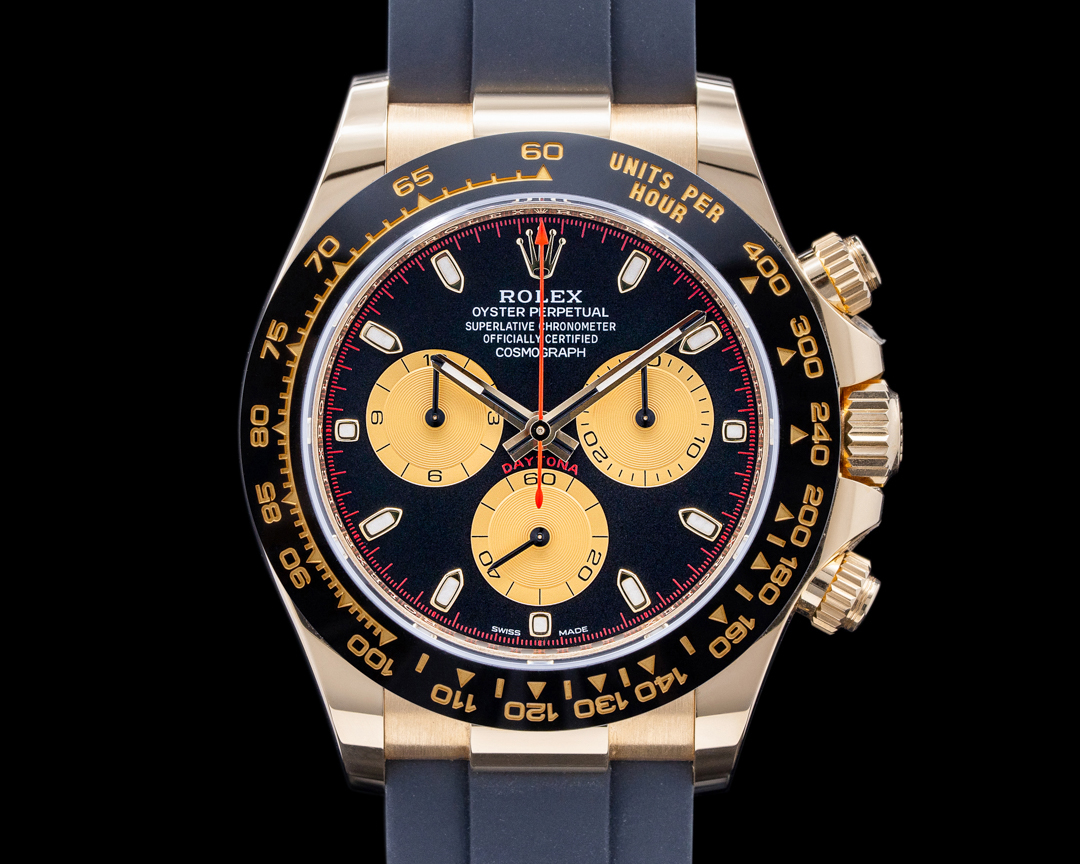 49663) Rolex Daytona 116518LN Black Dial 18K Yellow Gold 2023