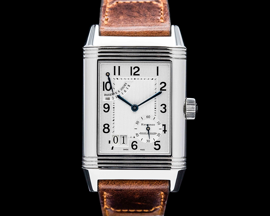 62857) Jaeger LeCoultre 240.8.15 Reverso Grande Date SS Silver