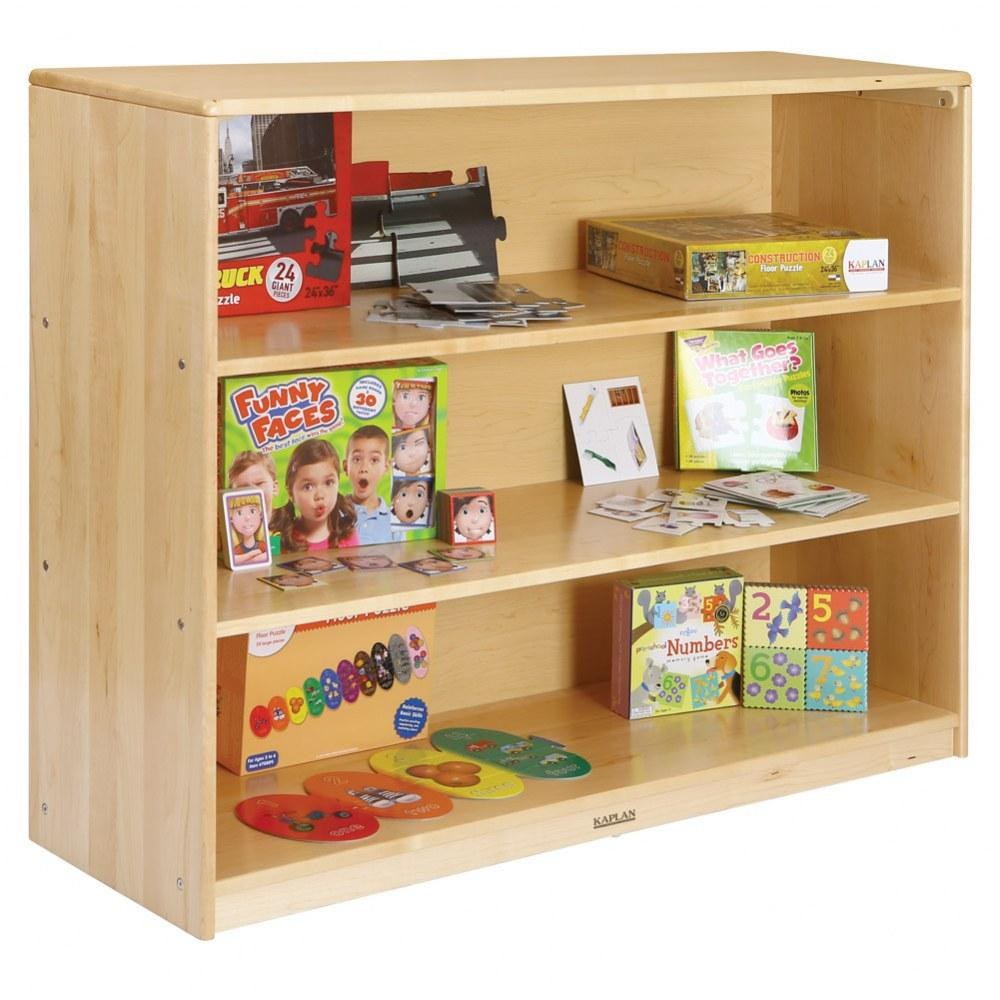 Premium Solid Maple 3-Shelf Storage
