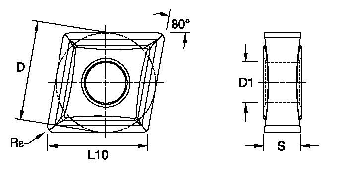 Kenloc™ CNGP ISO/ANSI Turning Insert 1785715 - Kennametal