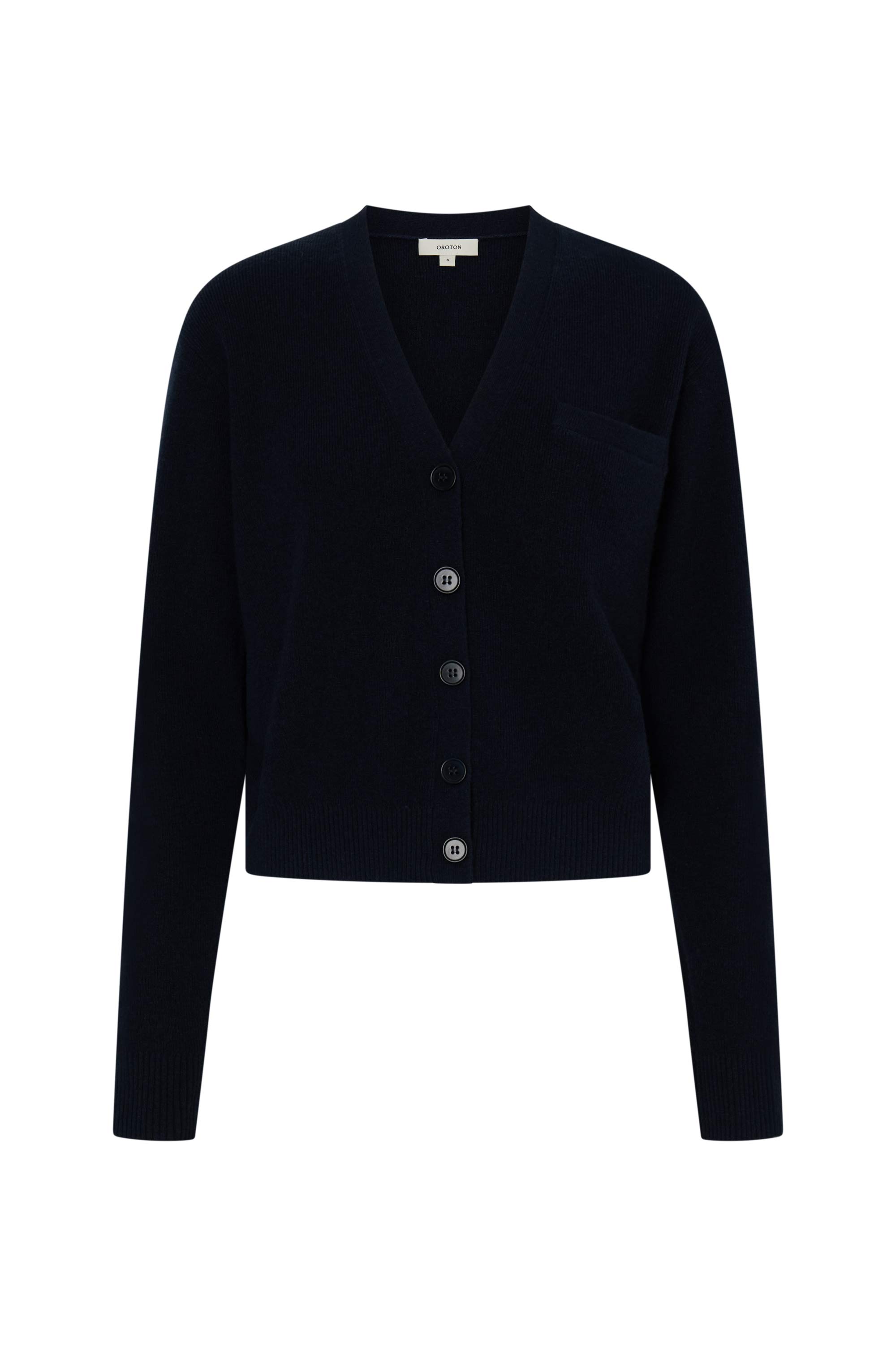 Silk Detail Cardigan - North Sea | Oroton