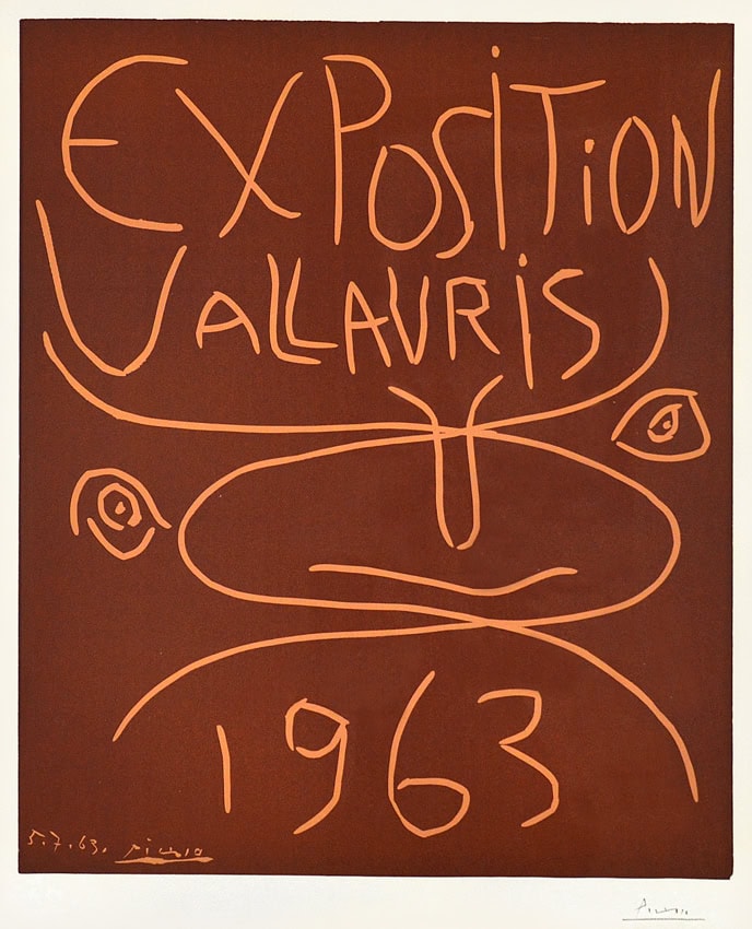 Pablo Picasso, Exposition Vallauris, 1963, Linocut (S)