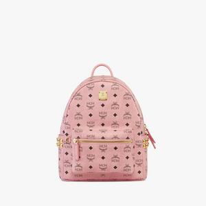 Small Stark Side Studs Backpack in Visetos Pink | MCM ®US