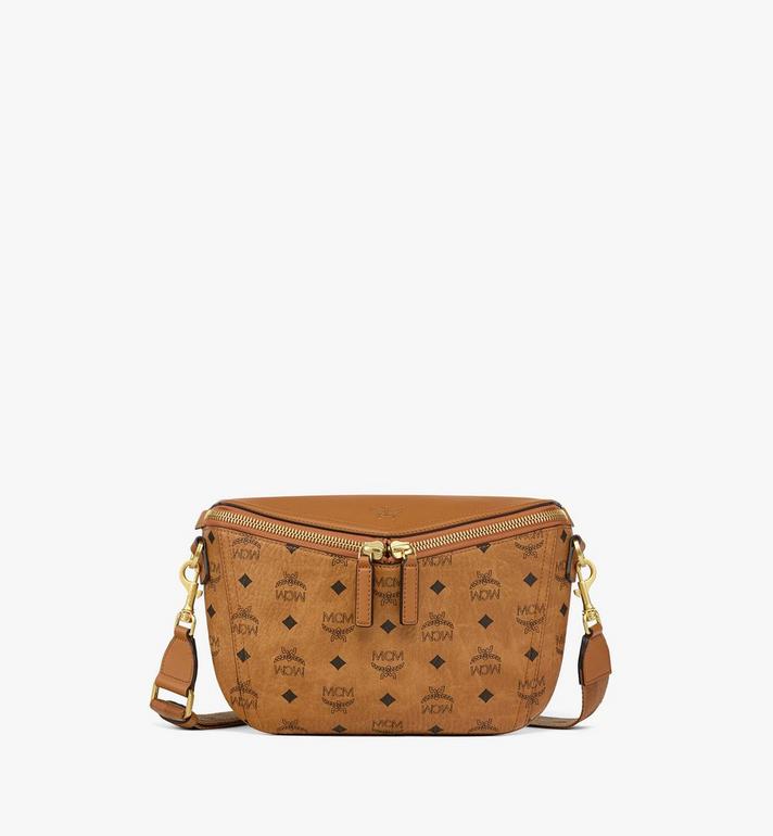 Small Diamant 3D Crossbody in Visetos Leather Mix Cognac | MCM ®US