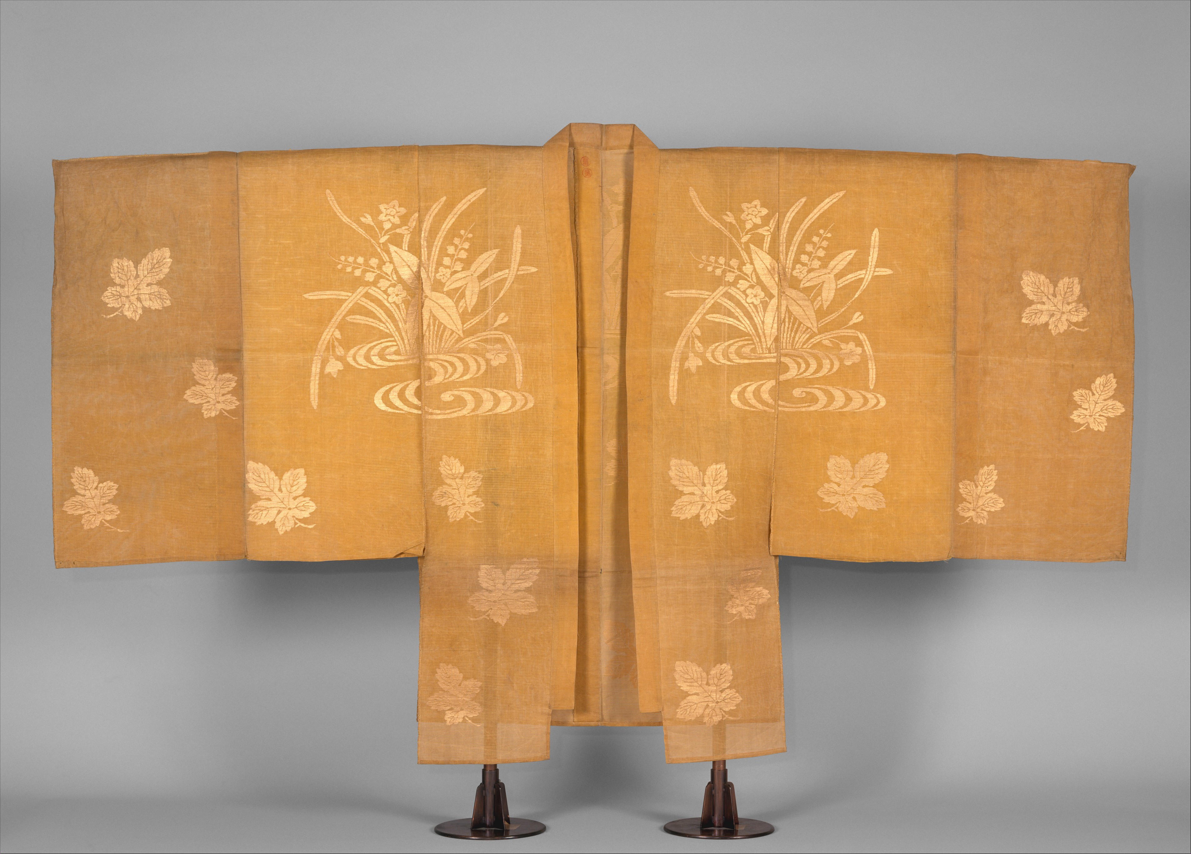 Noh Costume (Chōken) with Water Plants and Mulberry Leaves - Japan