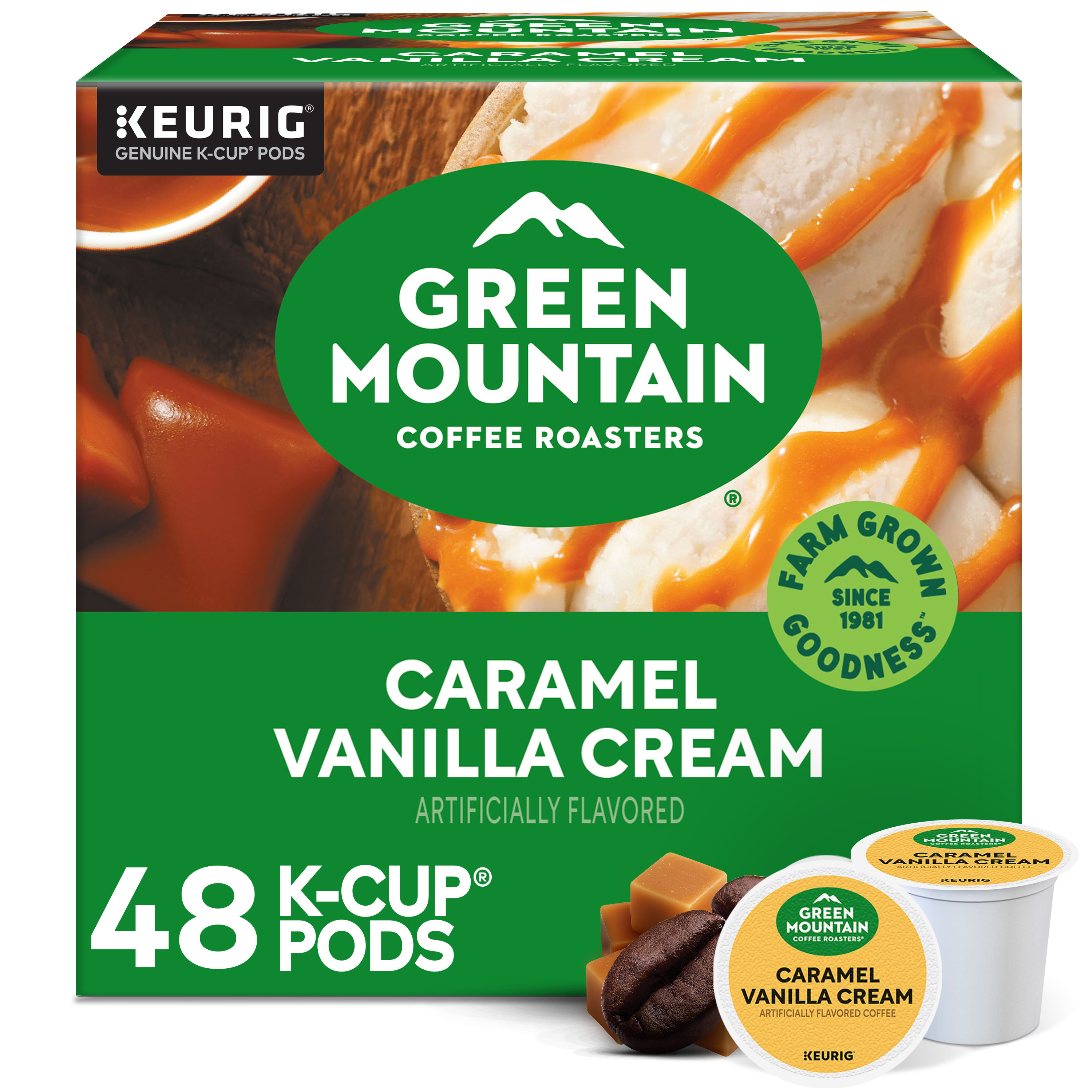 Green Mountain Coffee Roasters Caramel Vanilla Cream Keurig Single