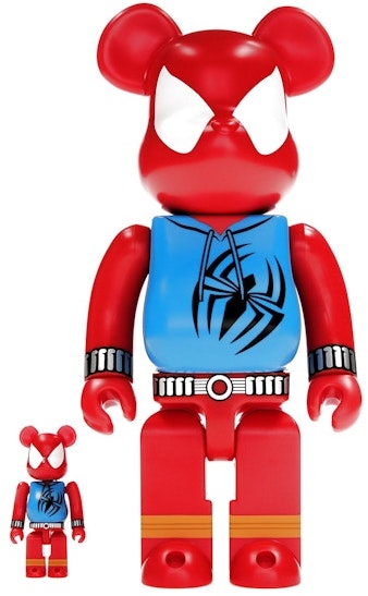 Buy Bearbrick x Marvel Spider-Man Scarlet Spider 100% & 400% Set