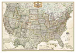 United States Classic [Poster Size and Laminated] Map