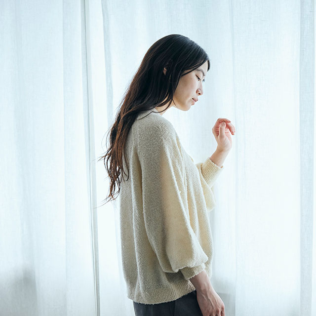 防縮ウールのブークレヤーンカーディガン｜衣料品｜中川政七商店 公式