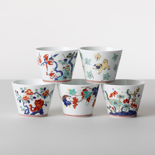 BARBAR 蕎麦猪口大事典 色絵｜食卓の道具｜中川政七商店 公式サイト